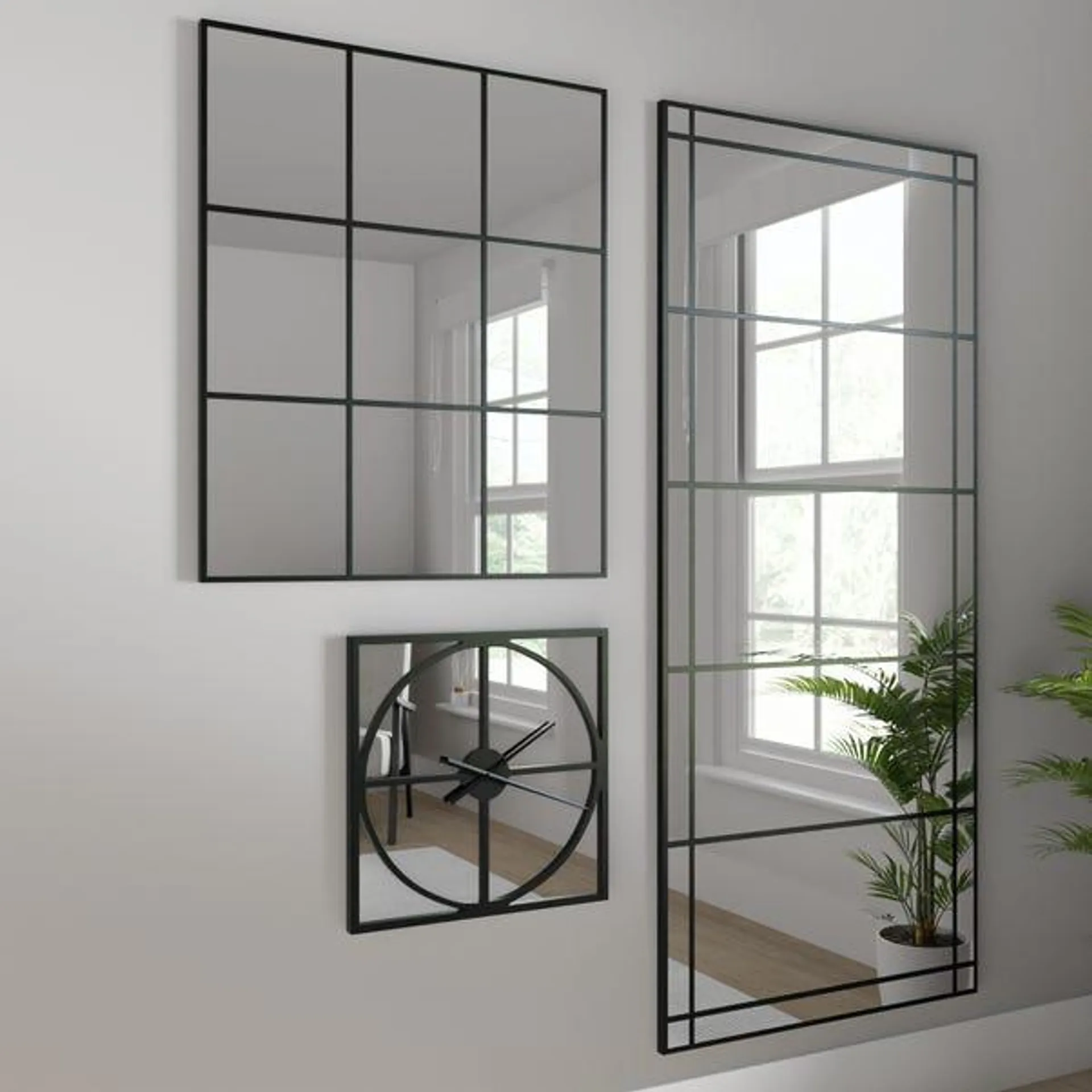 Apartment Window Rectangle Full Length Wall Mirror