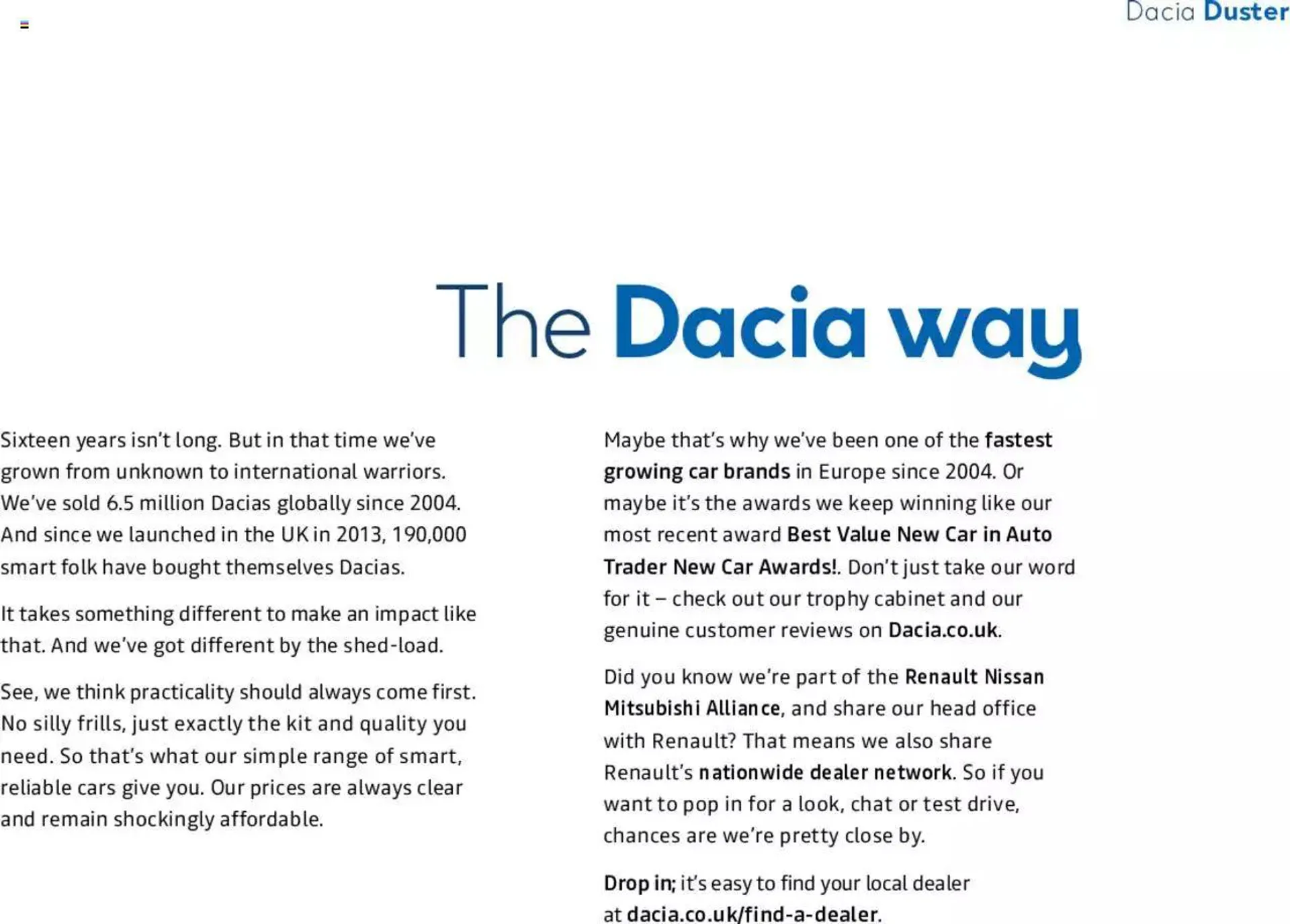 Dacia - Dacia Duster New Brochure - 30