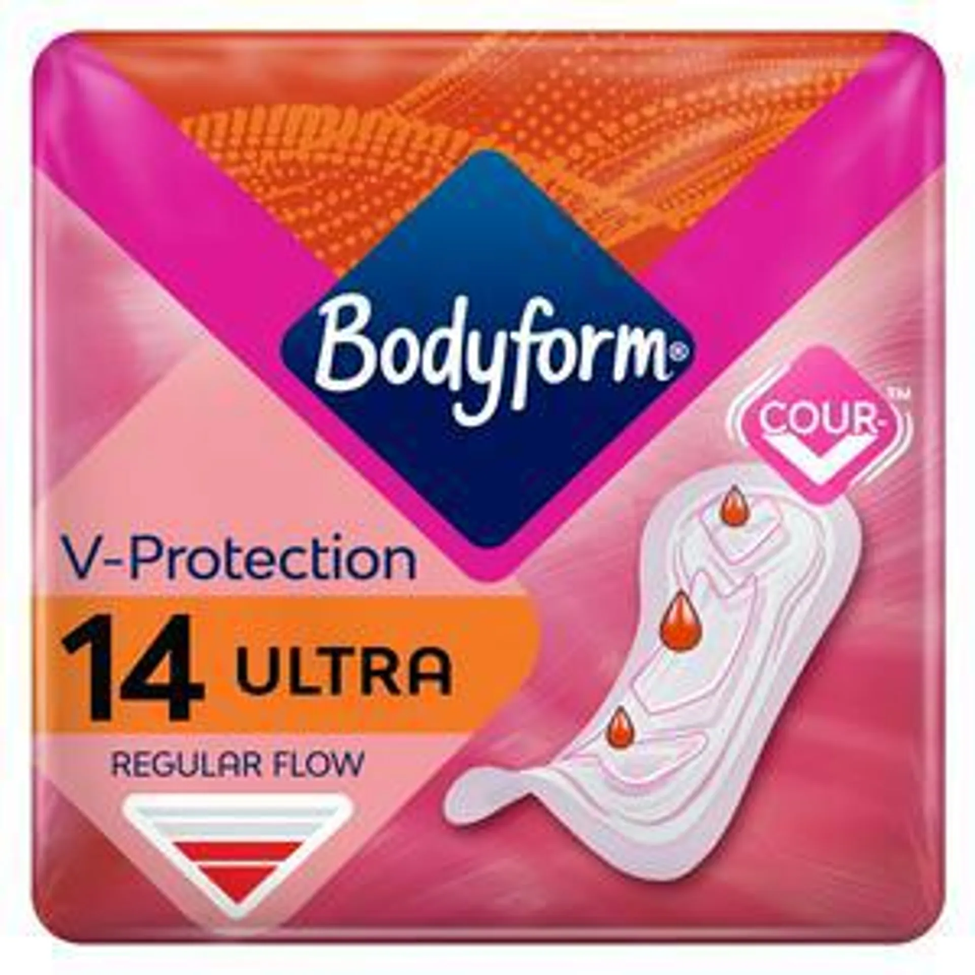 Bodyform Cour V Ultra Normal Sanitary Towels x14