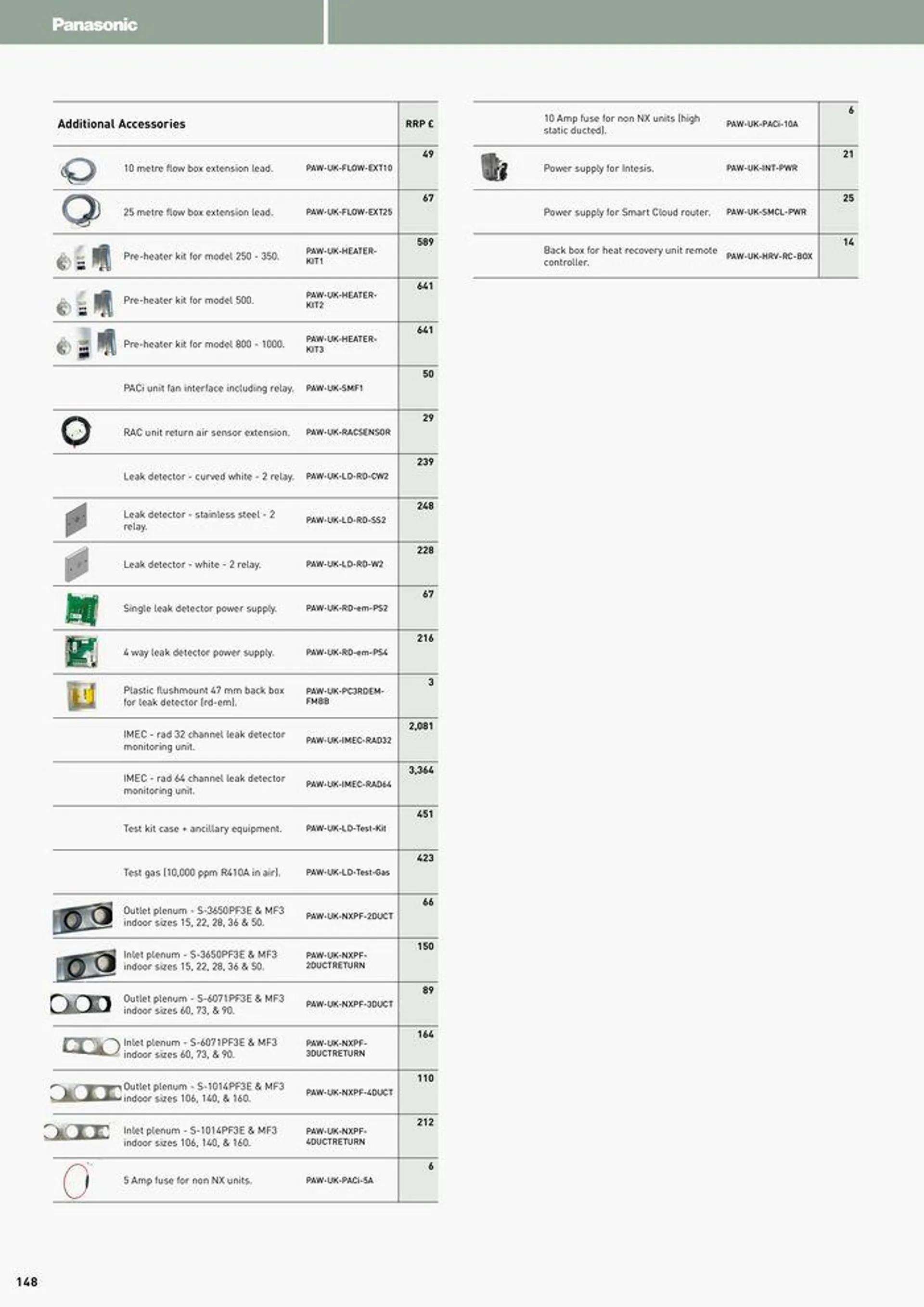 Price List 2024 / 2025 from 12 August to 31 December 2025 - Catalogue Page 148