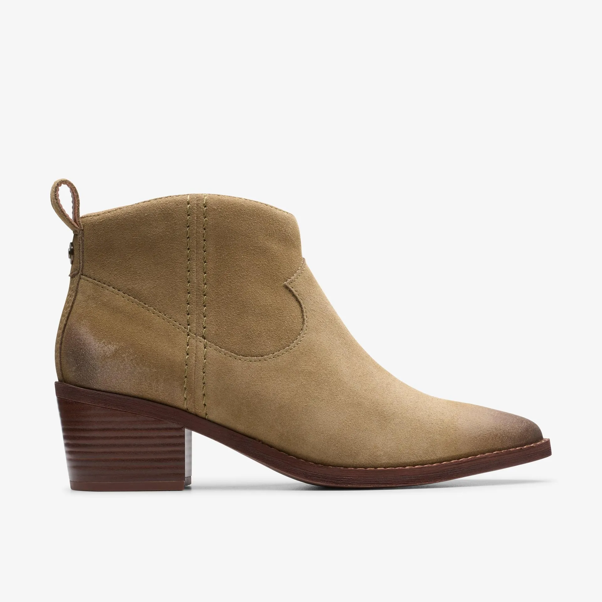 Morzine Sky Ankle Boot Dark Sand Suede