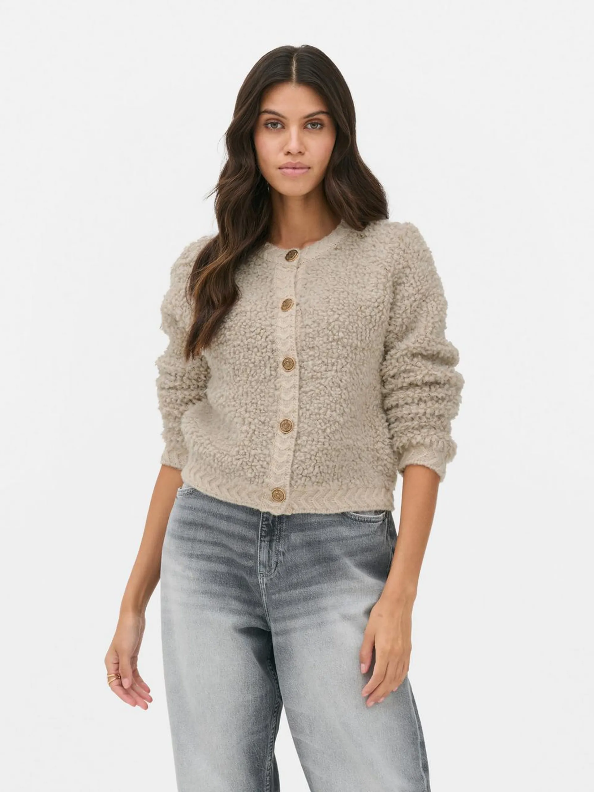 Paula Echevarría Bouclé Cardigan