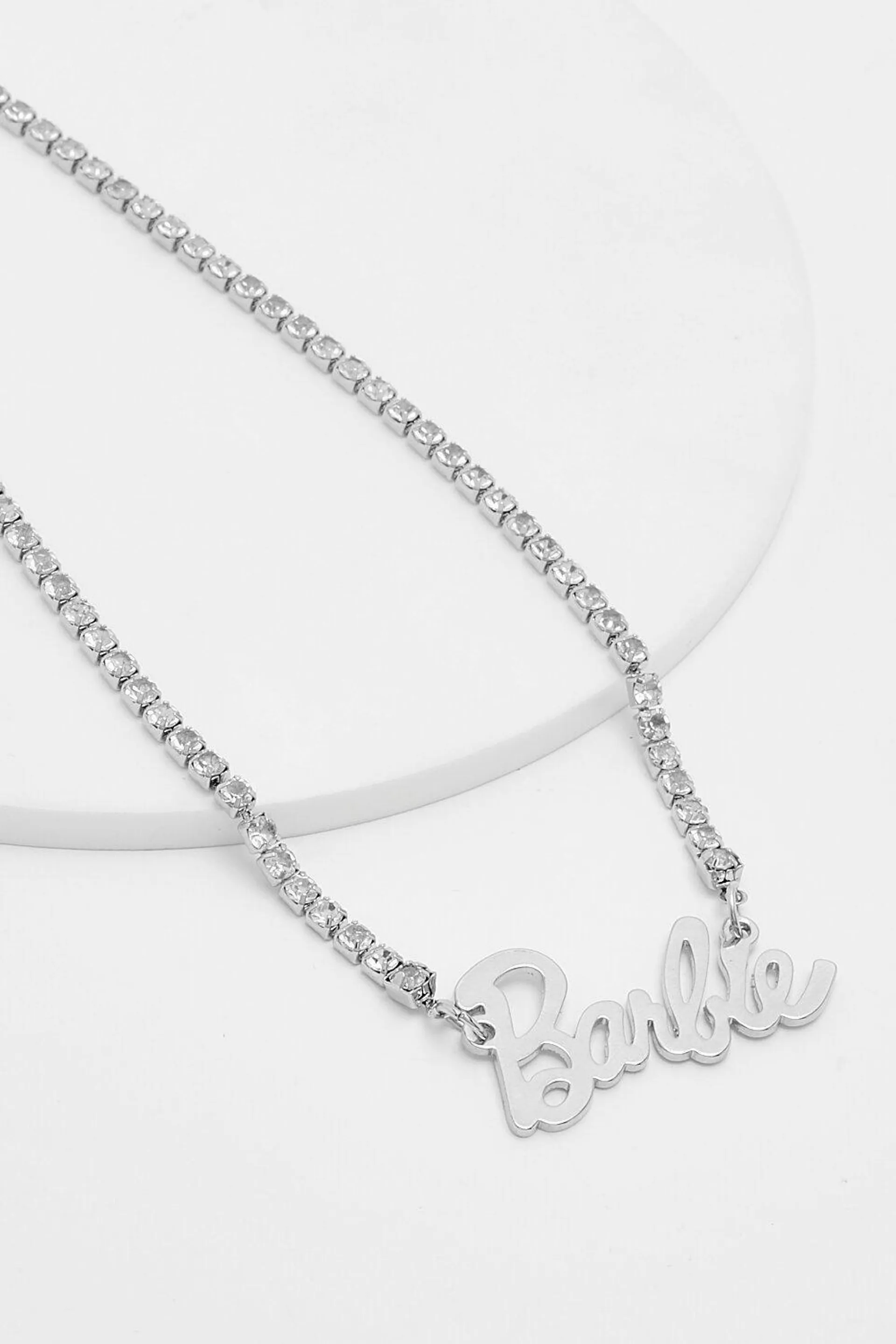 Barbie Diamante Slogan Choker Necklace