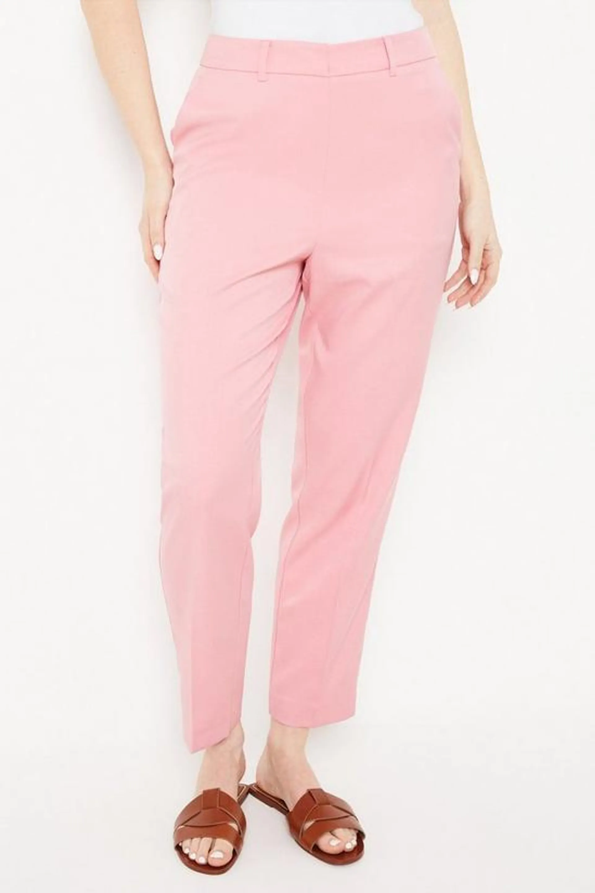 Slim Leg Cropped Trousers