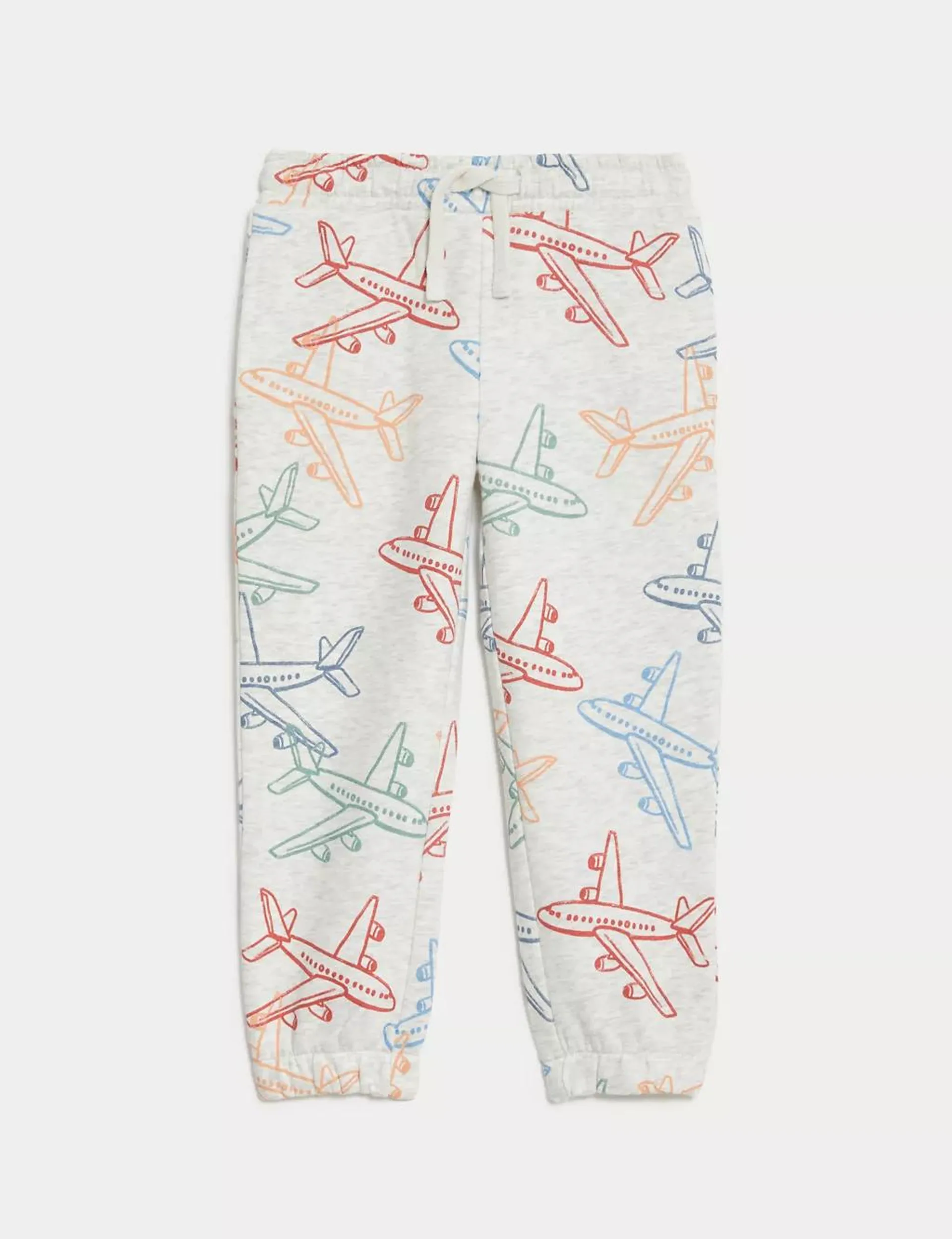 Cotton Rich Aeroplane Print Joggers (2-8 Yrs)