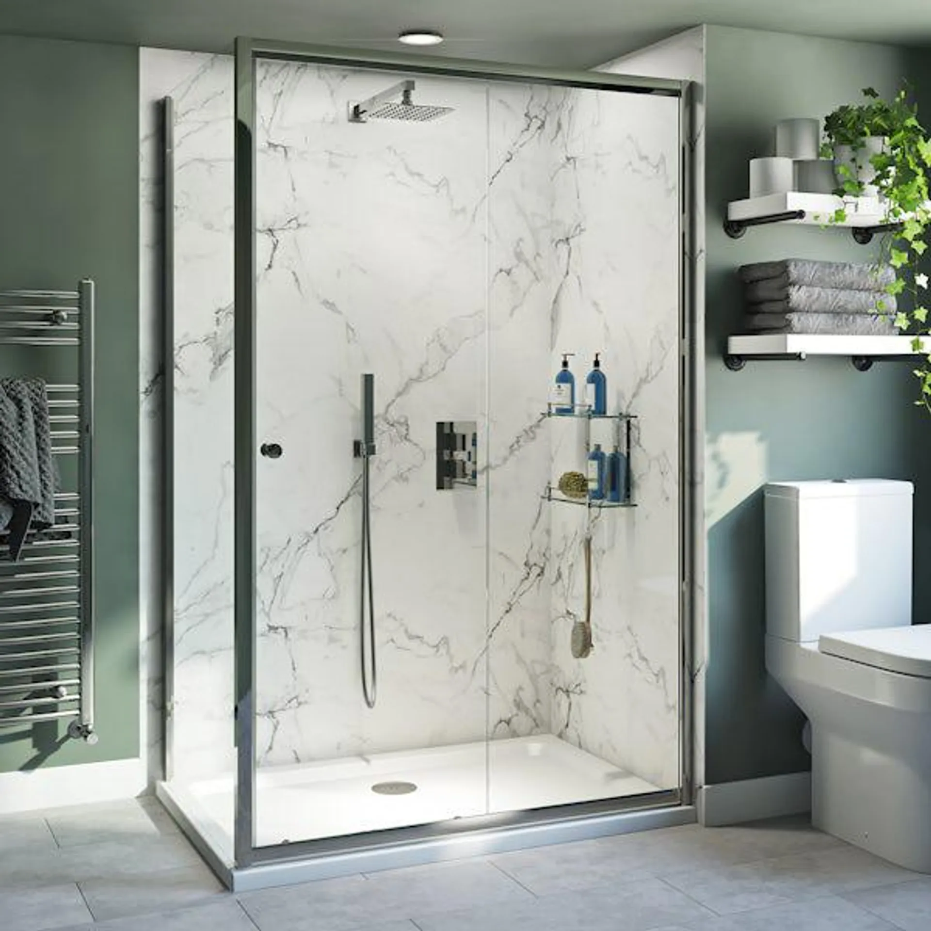 Clarity shower enclosure with shower tray