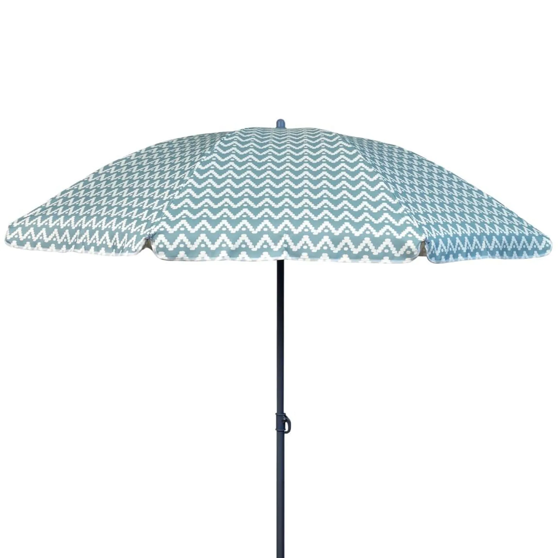 Coastal Retreat Printed Parasol 1.8m - Blue Stripe