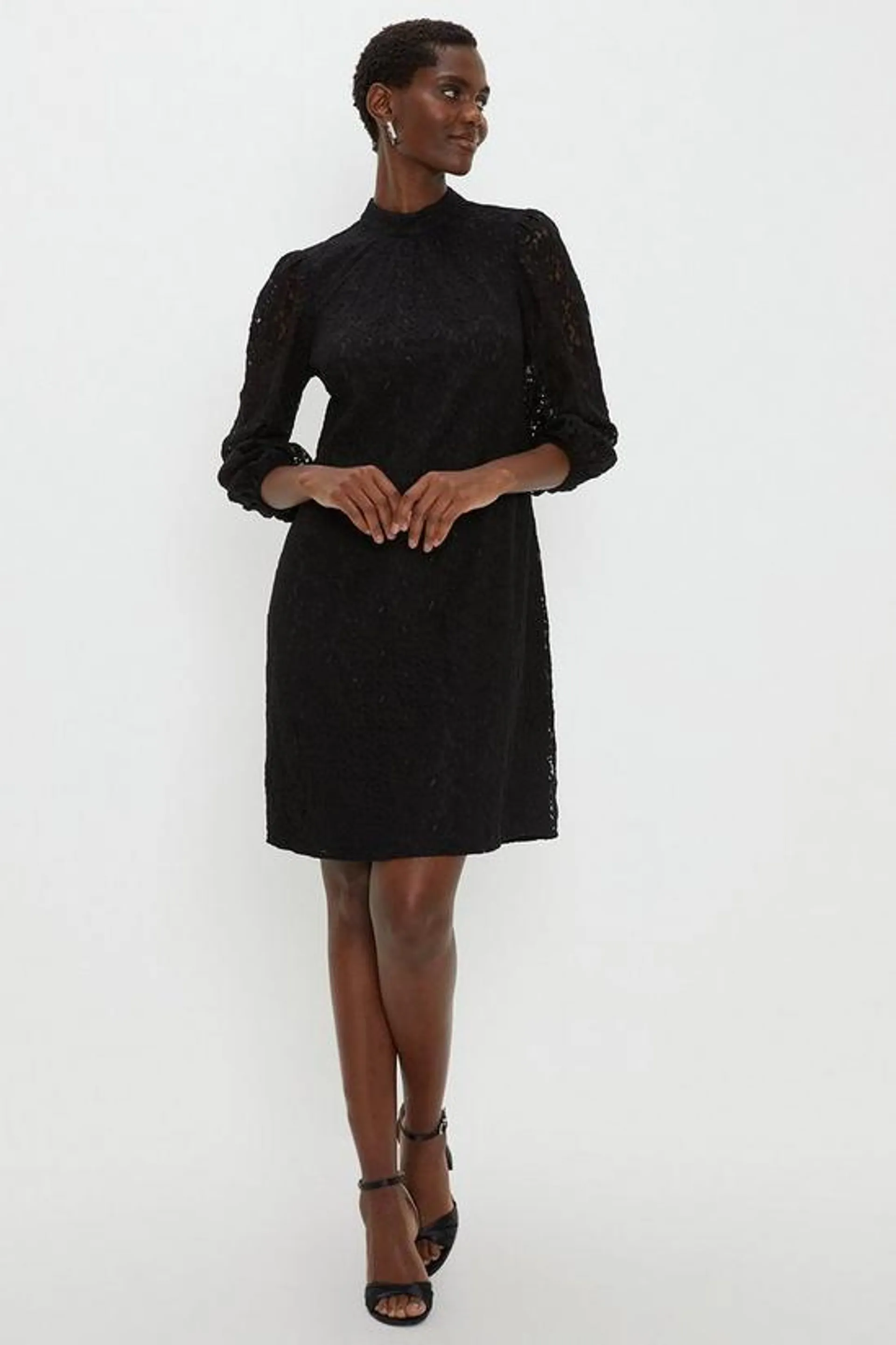 Corded Lace Shift Dress