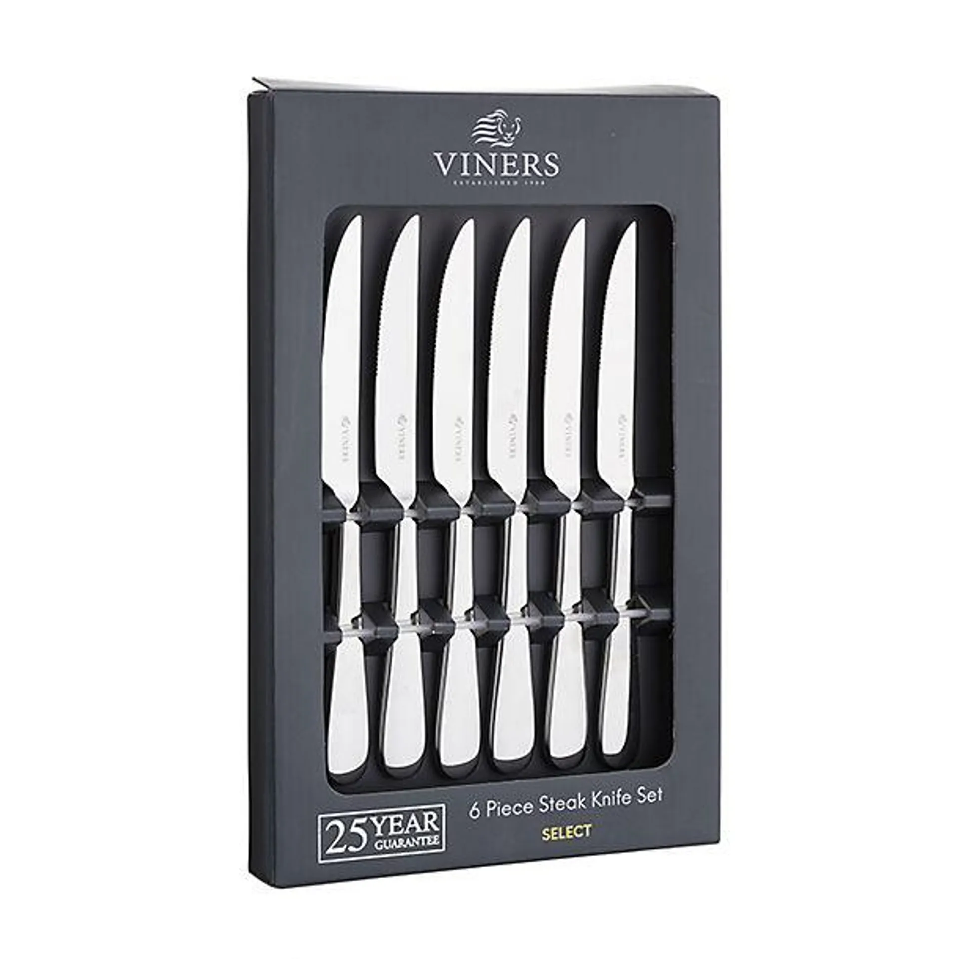 6pc Viners Select Stainless Steel Steak Knife Set