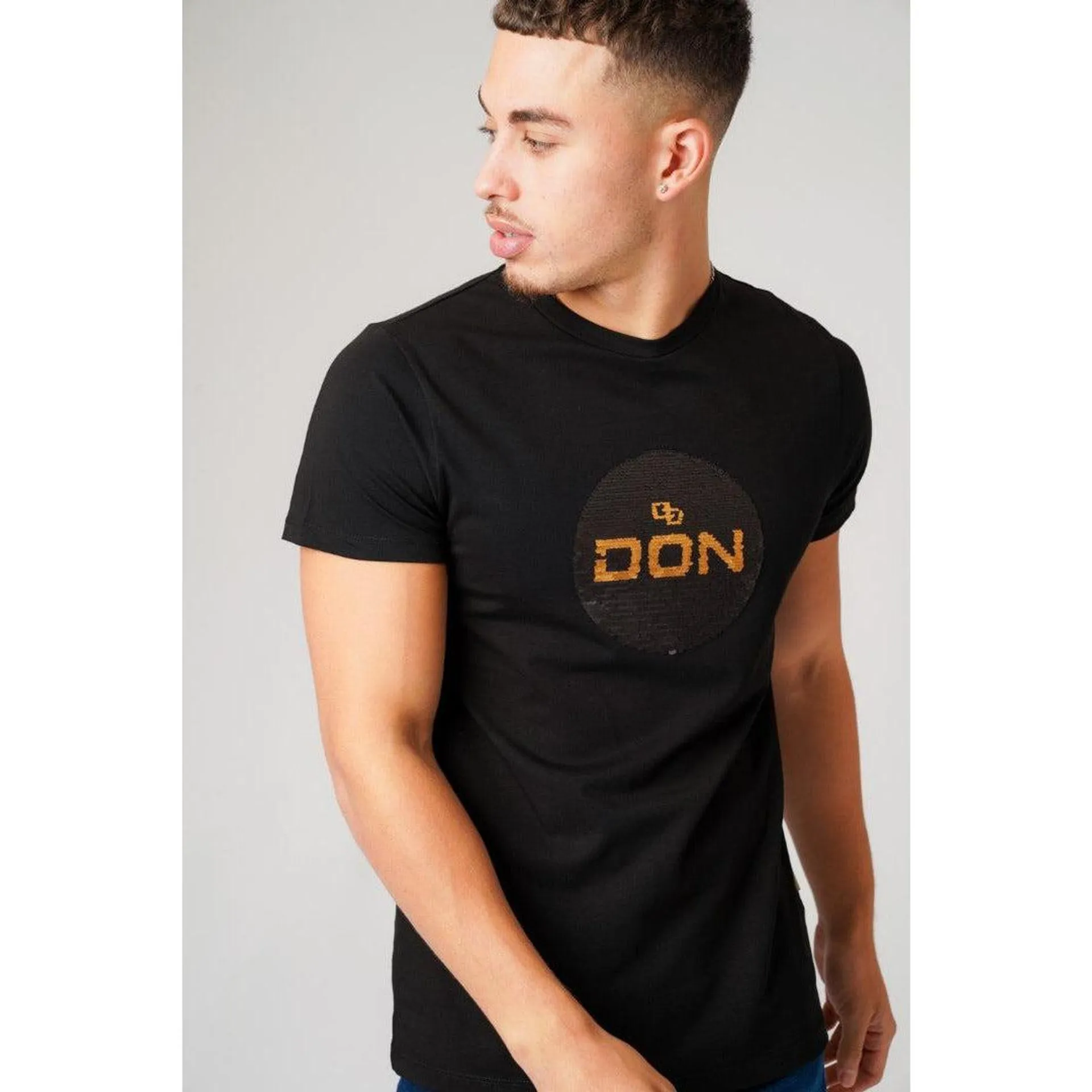Don Jeans Don Sequin T-Shirt Black