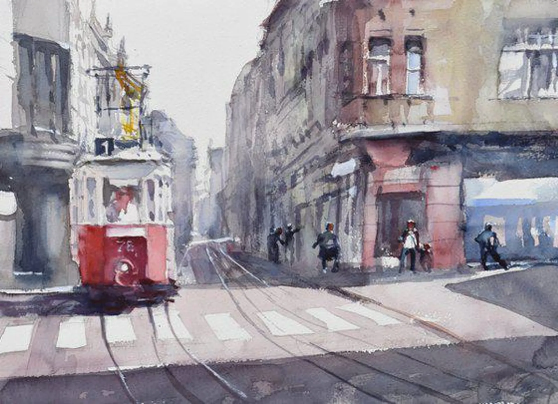 Historic tram car in Prague (Praha) 2 (2024)