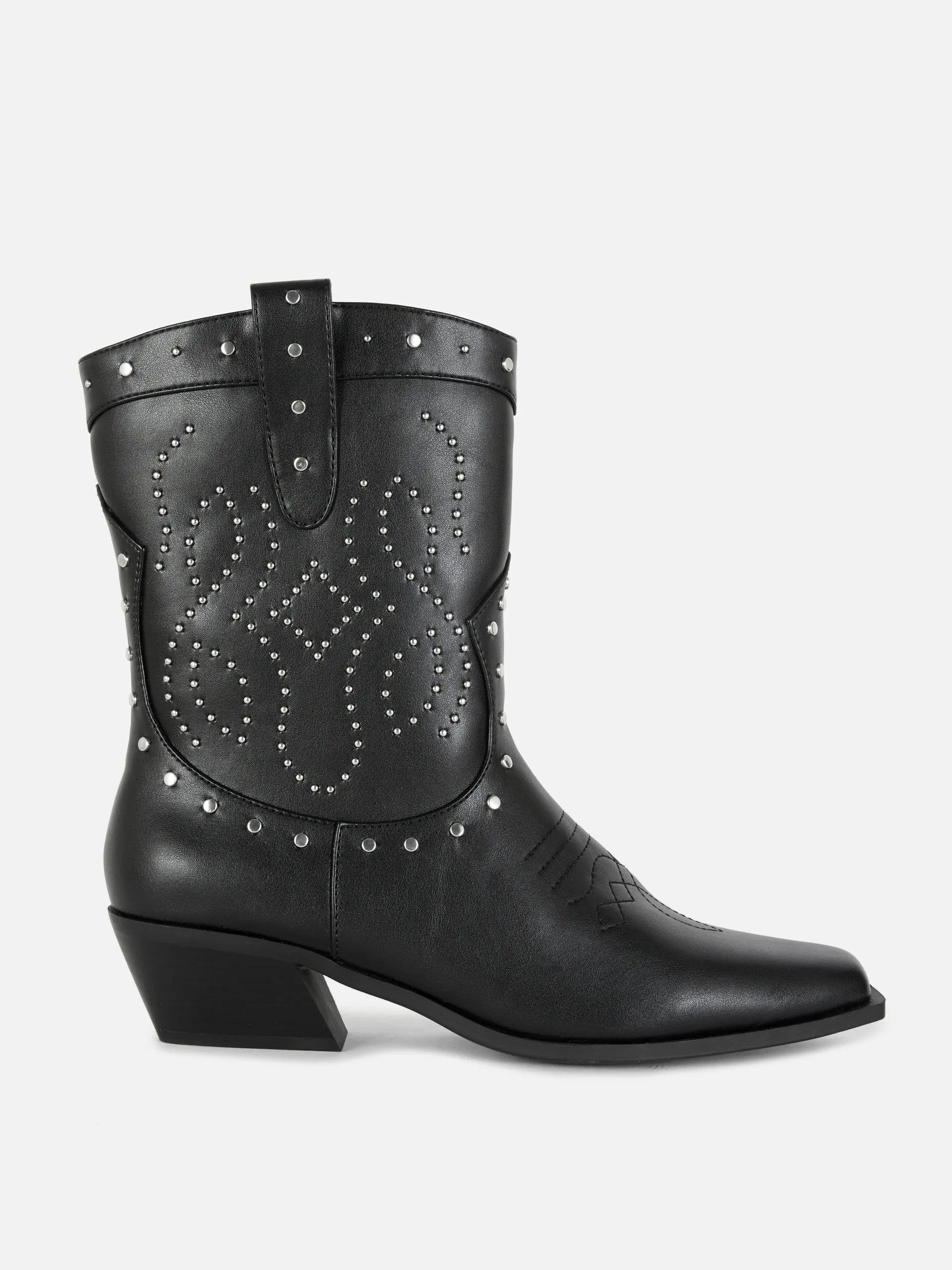 Studded Ankle Cowboy Boots