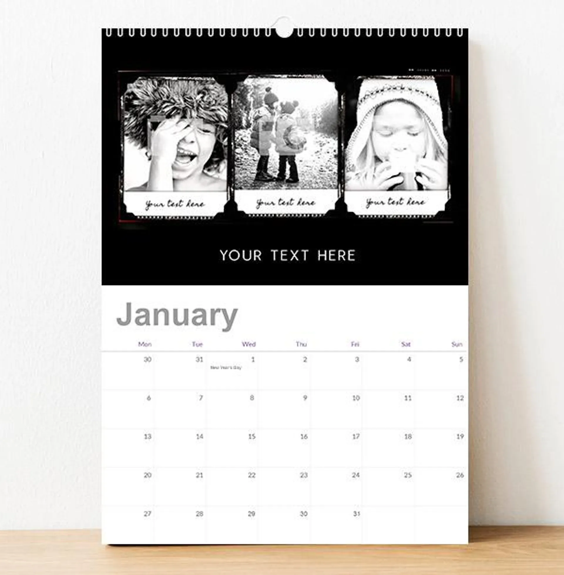 Retro Photo Collage Calendar