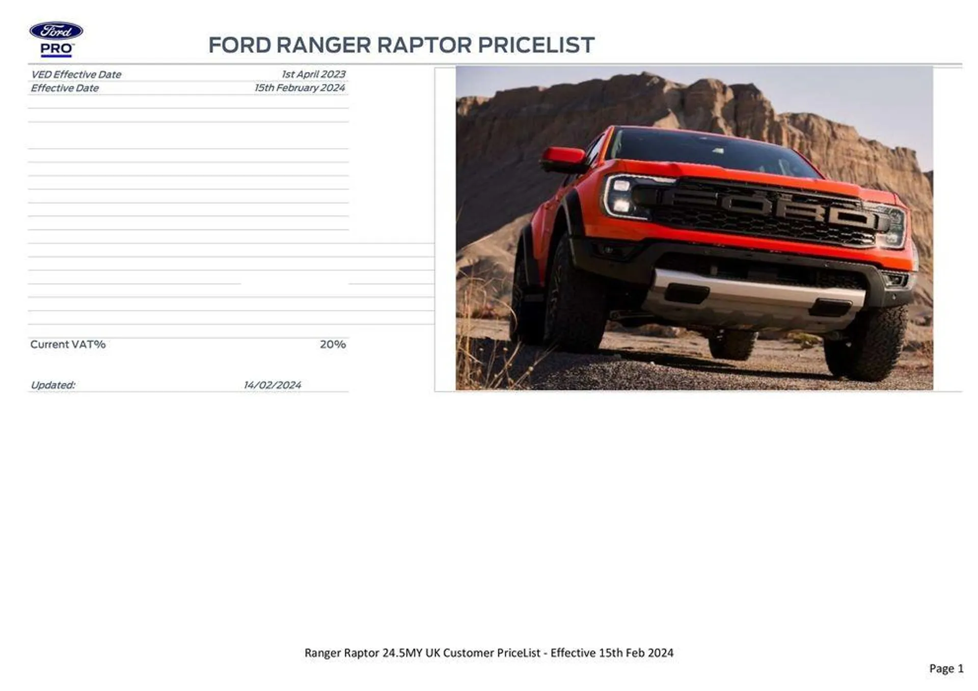 FORD RANGER RAPTOR - 1