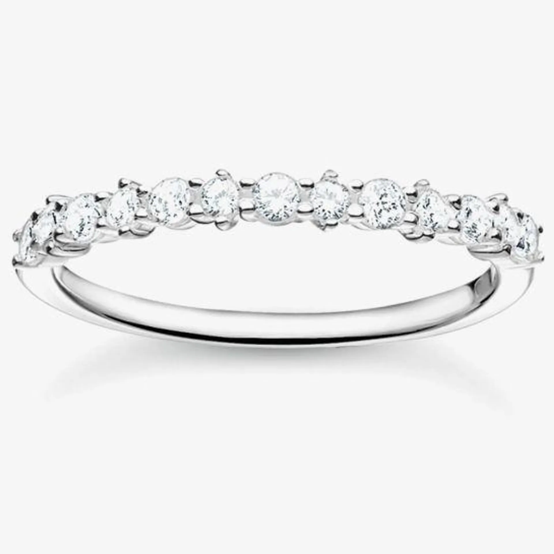 Sterling Silver Cubic Zirconia Stacking Ring
