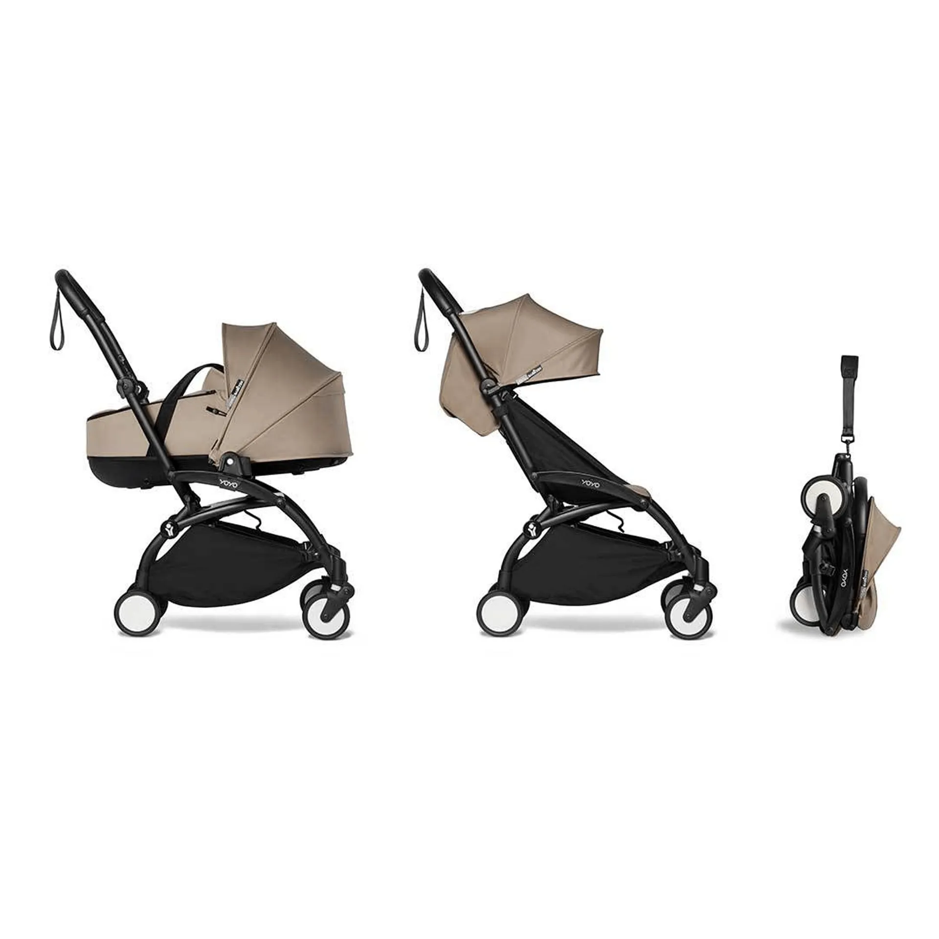 BABYZEN YOYO2 0+ Complete Bassinet Pram Black/Taupe