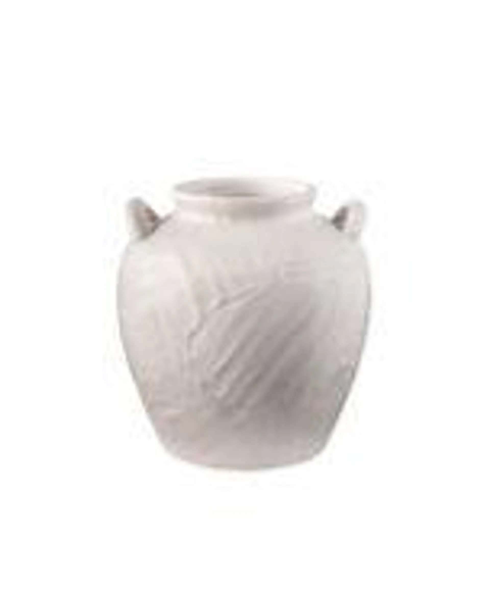 George Home White Textured Plant Pot With Handles