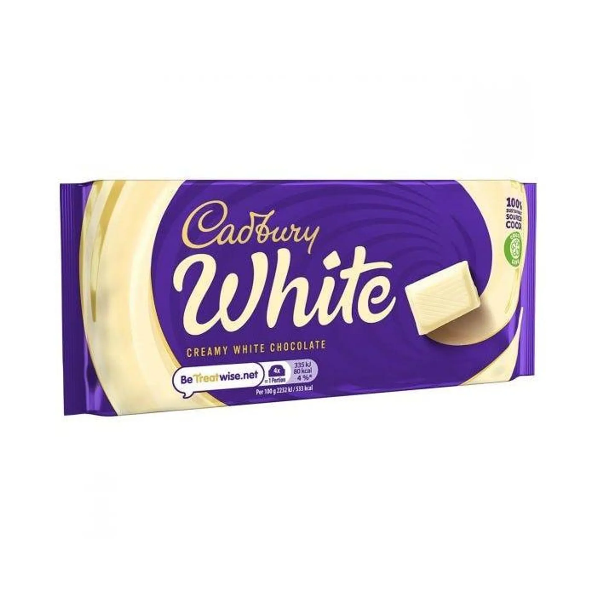 Cadbury White Chocolate Bar, 90g