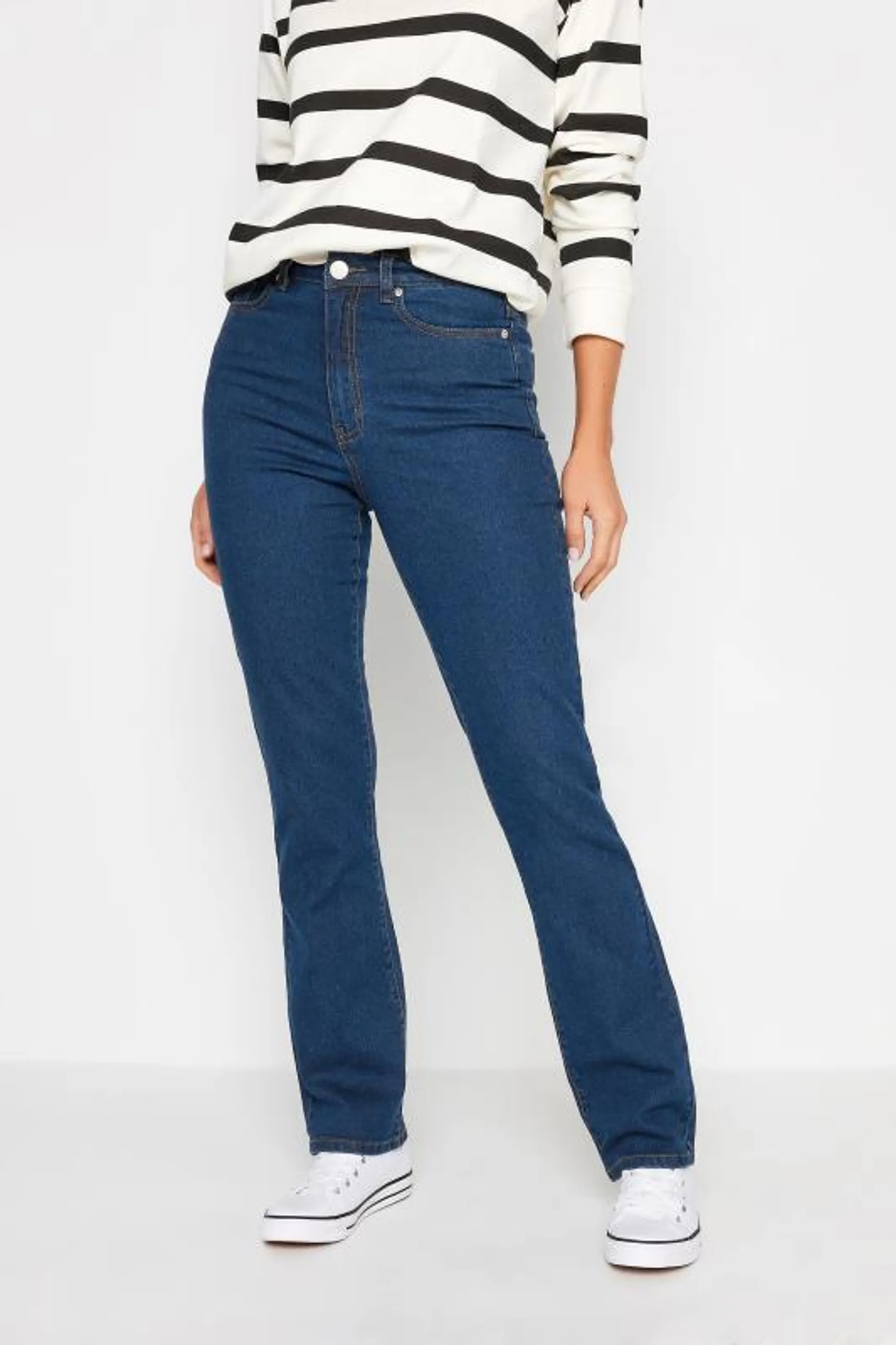 LTS Tall Dark Blue Stretch Straight Leg Jeans