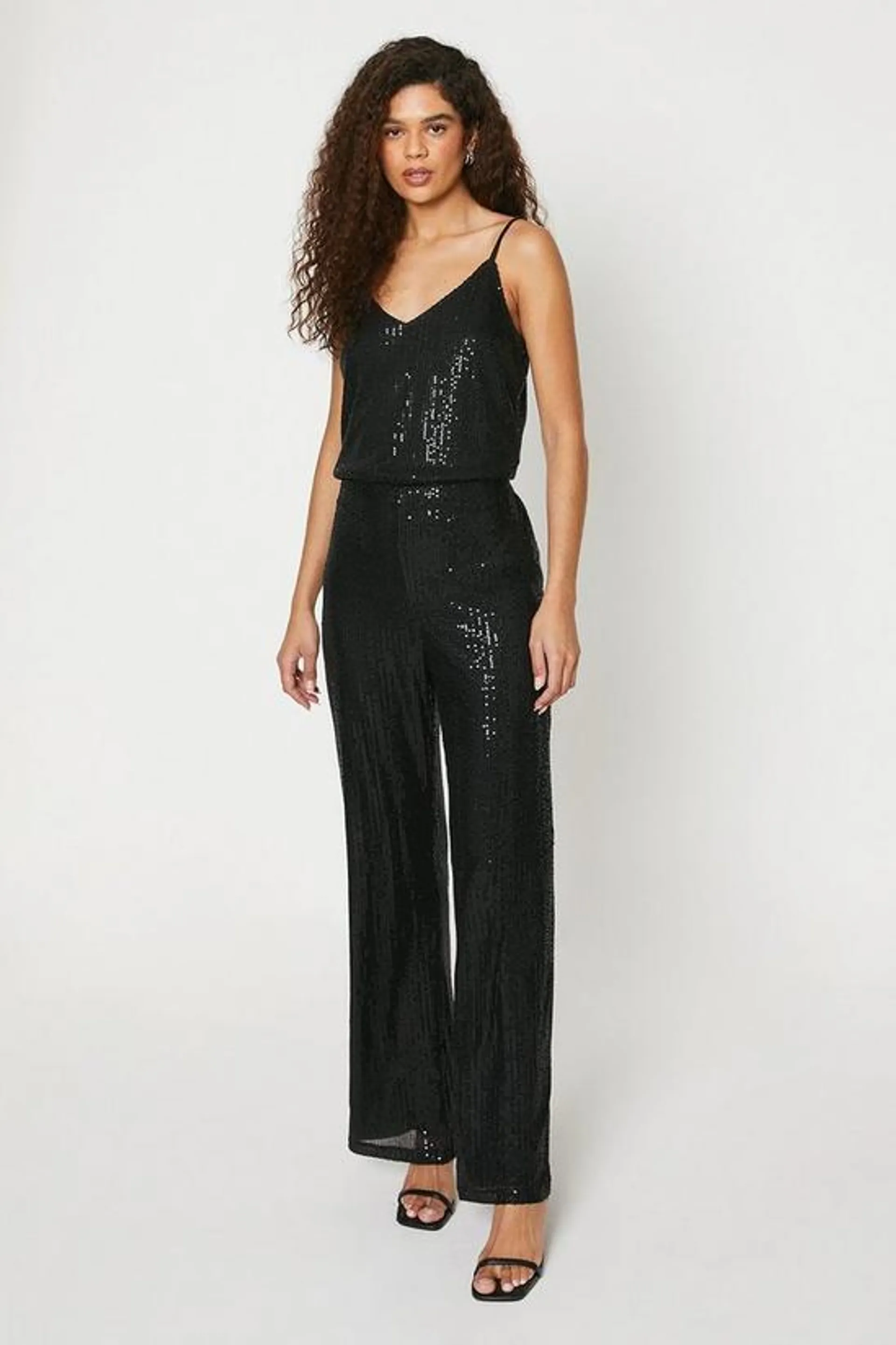 Tall Sequin Straight Leg Trouser