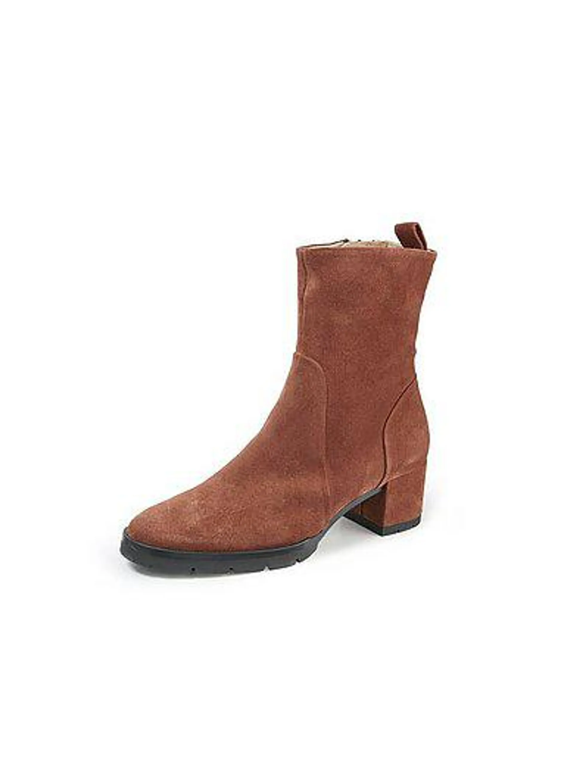 Ankle boots in calf suede