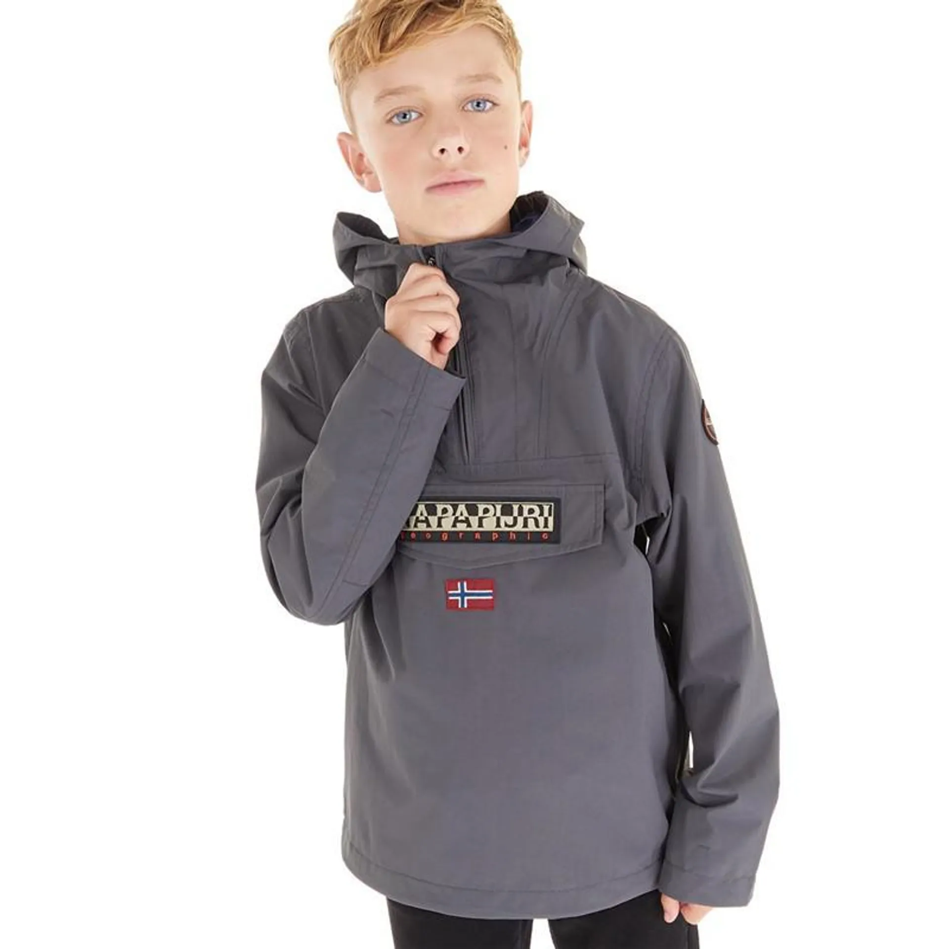 Napapijri Boys Rainforest Summer 4 Jacket Dark Grey Solid