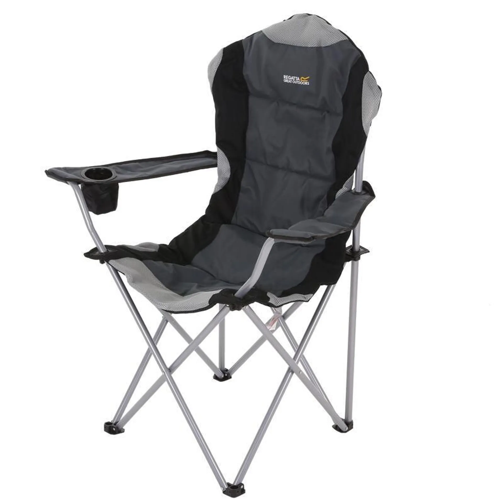 Regatta Kruza Polyester Chair - Black/Seal Grey