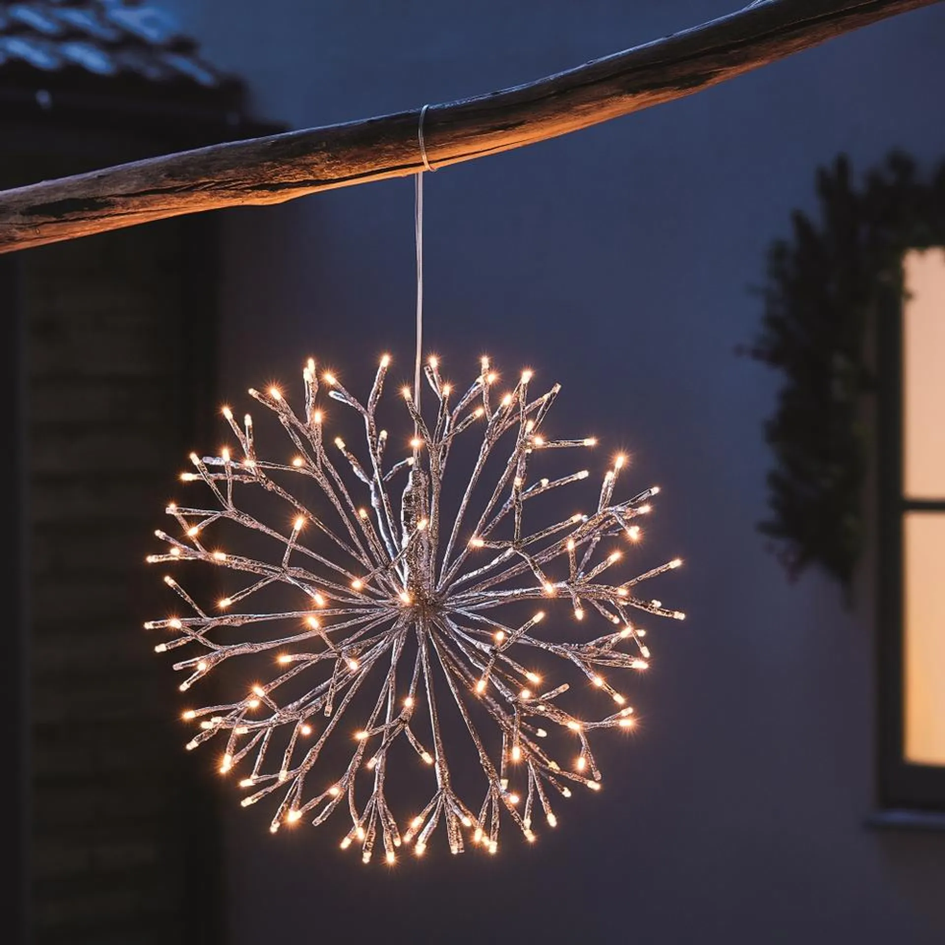 Silver North Star LED Outdoor Christmas Light Decoration