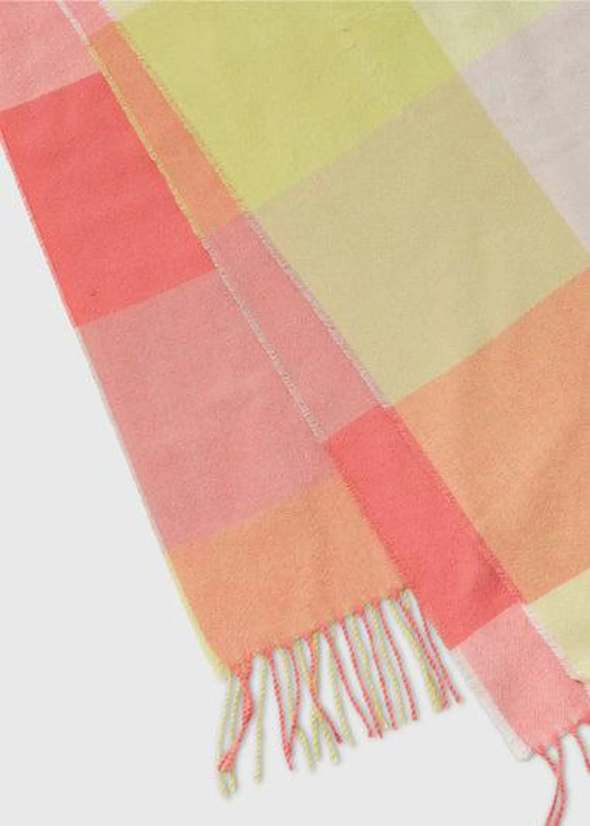 Bright Pink Check Scarf