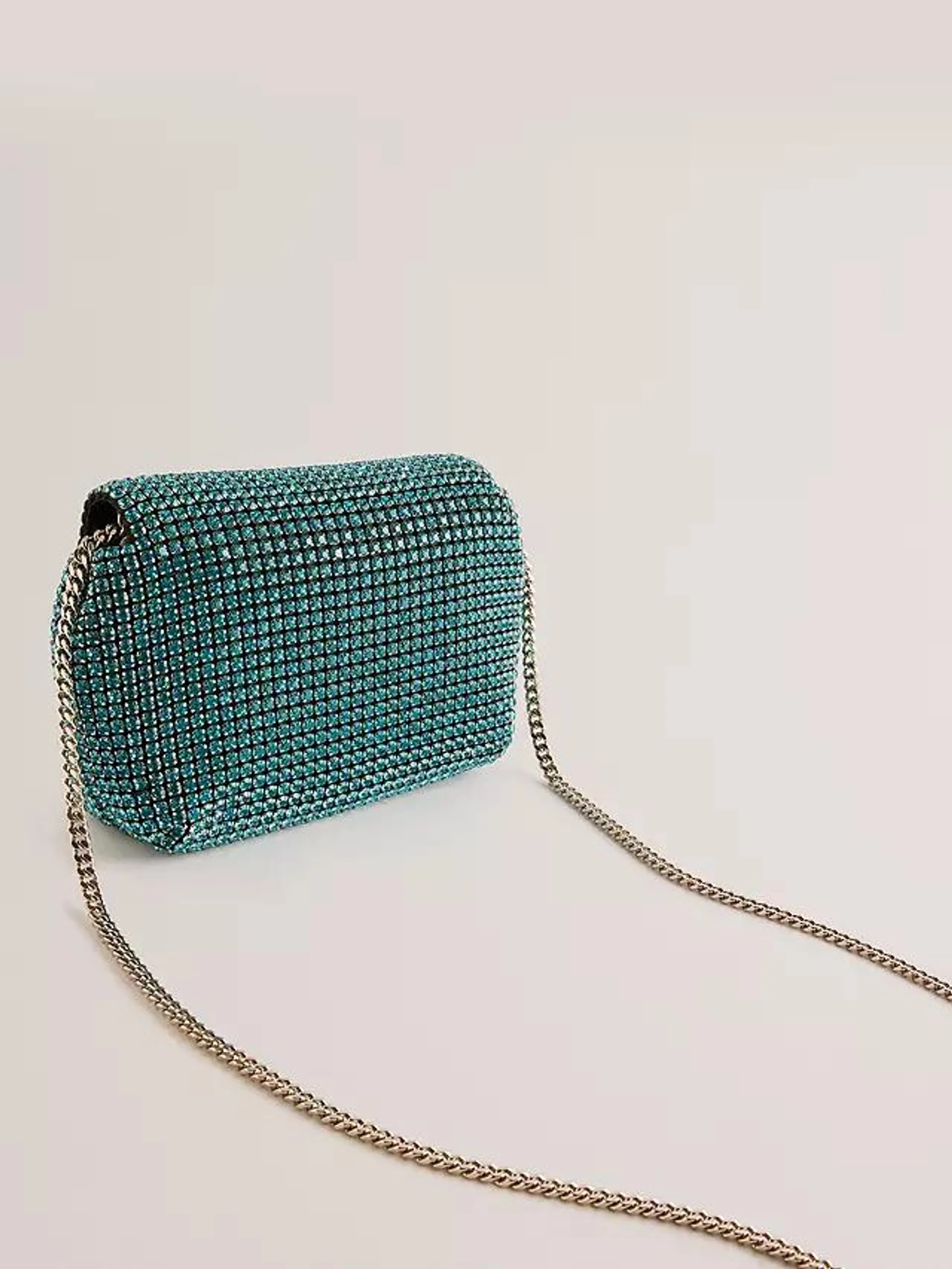 Gliters Crystal Embellished Clutch Bag