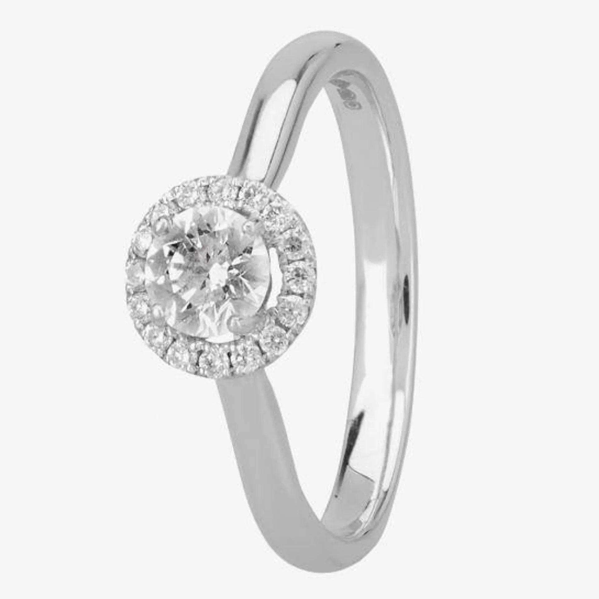 1888 Collection Platinum Brilliant Cut 0.33ct Diamond Floating Halo Ring DSR21