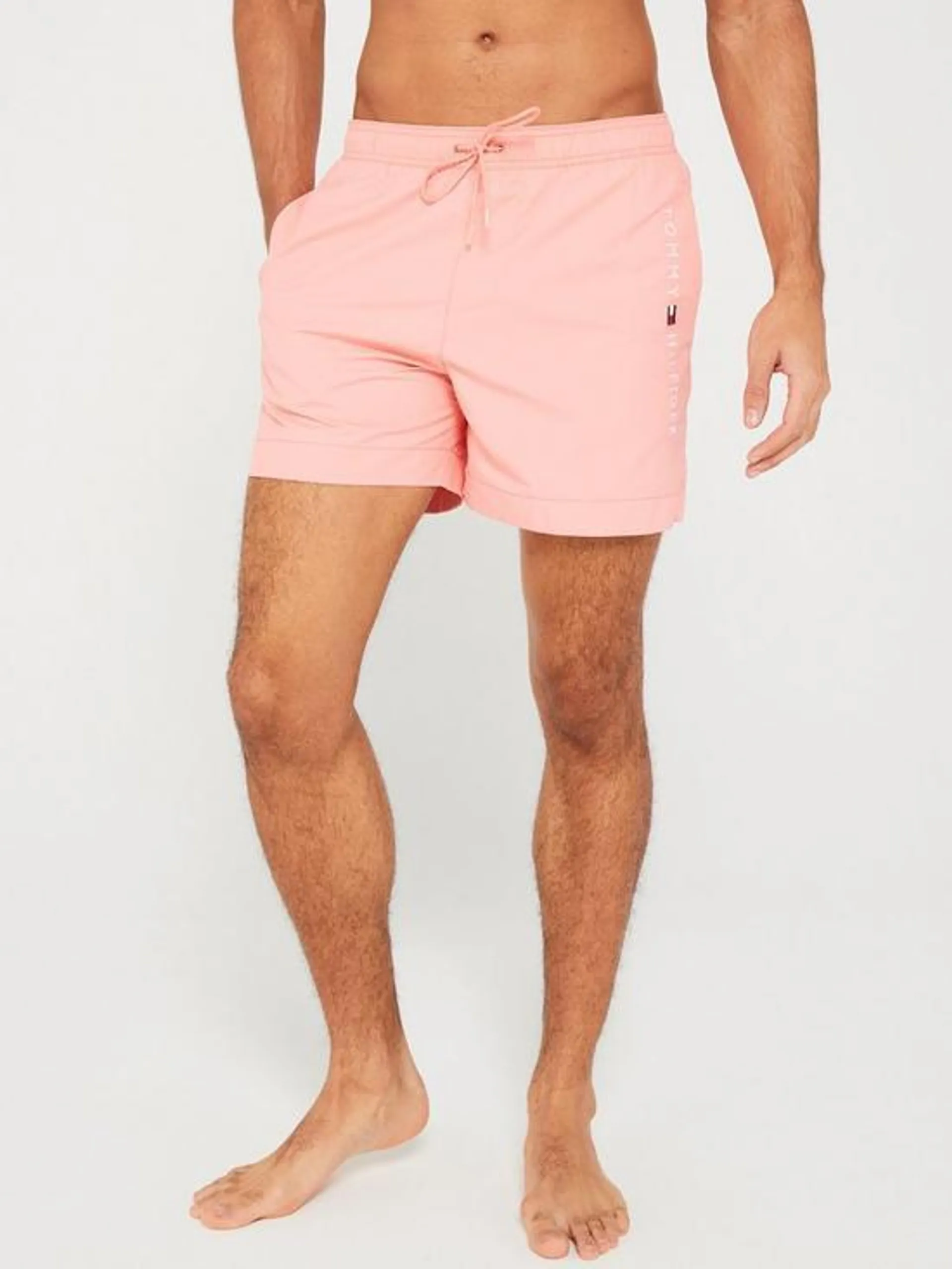 Medium Drawstring Swim Shorts - Light Pink