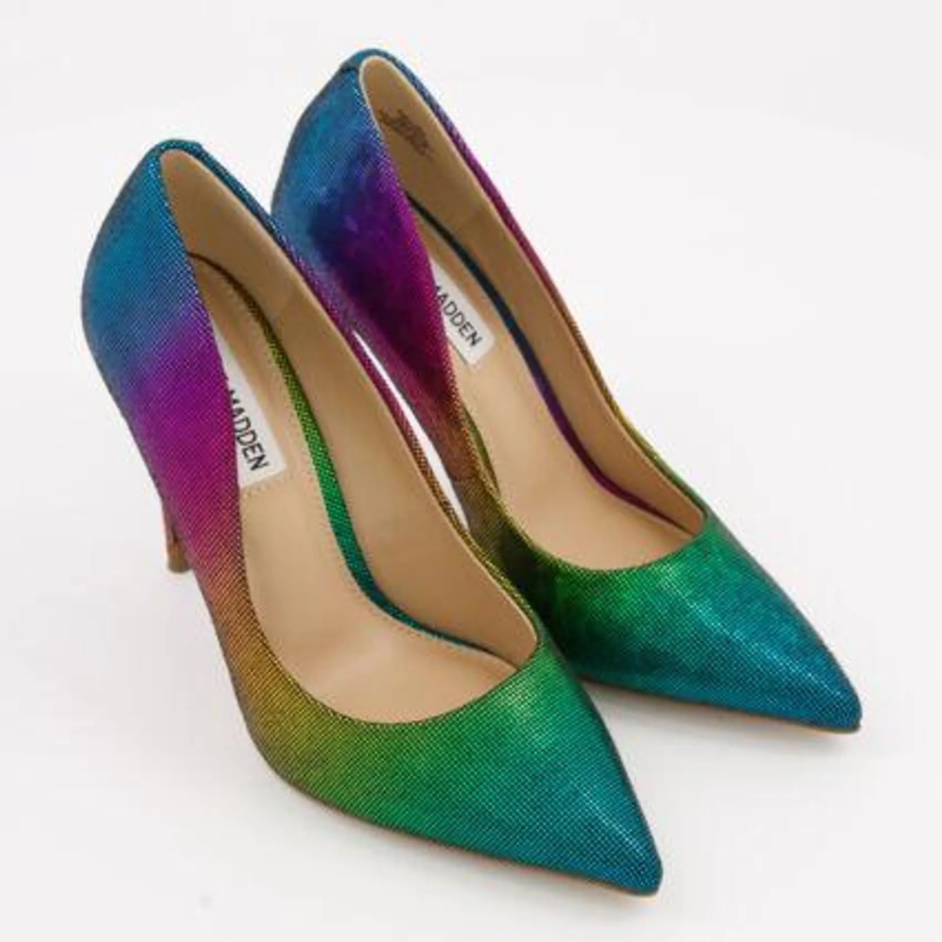 Rainbow Geometric Diffraction Patterned Stiletto Heels