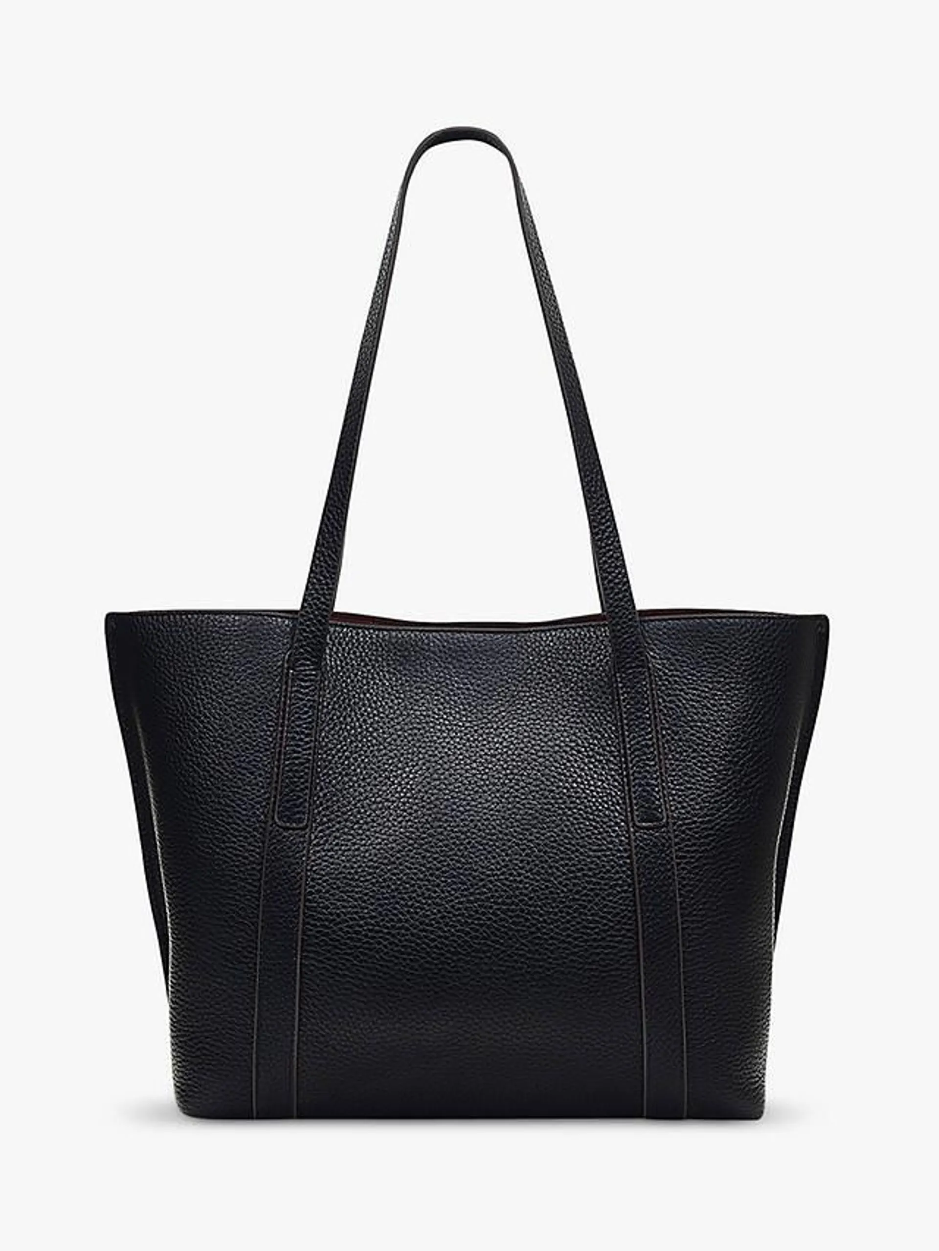 Museum Street Leather Zip Top Tote Bag