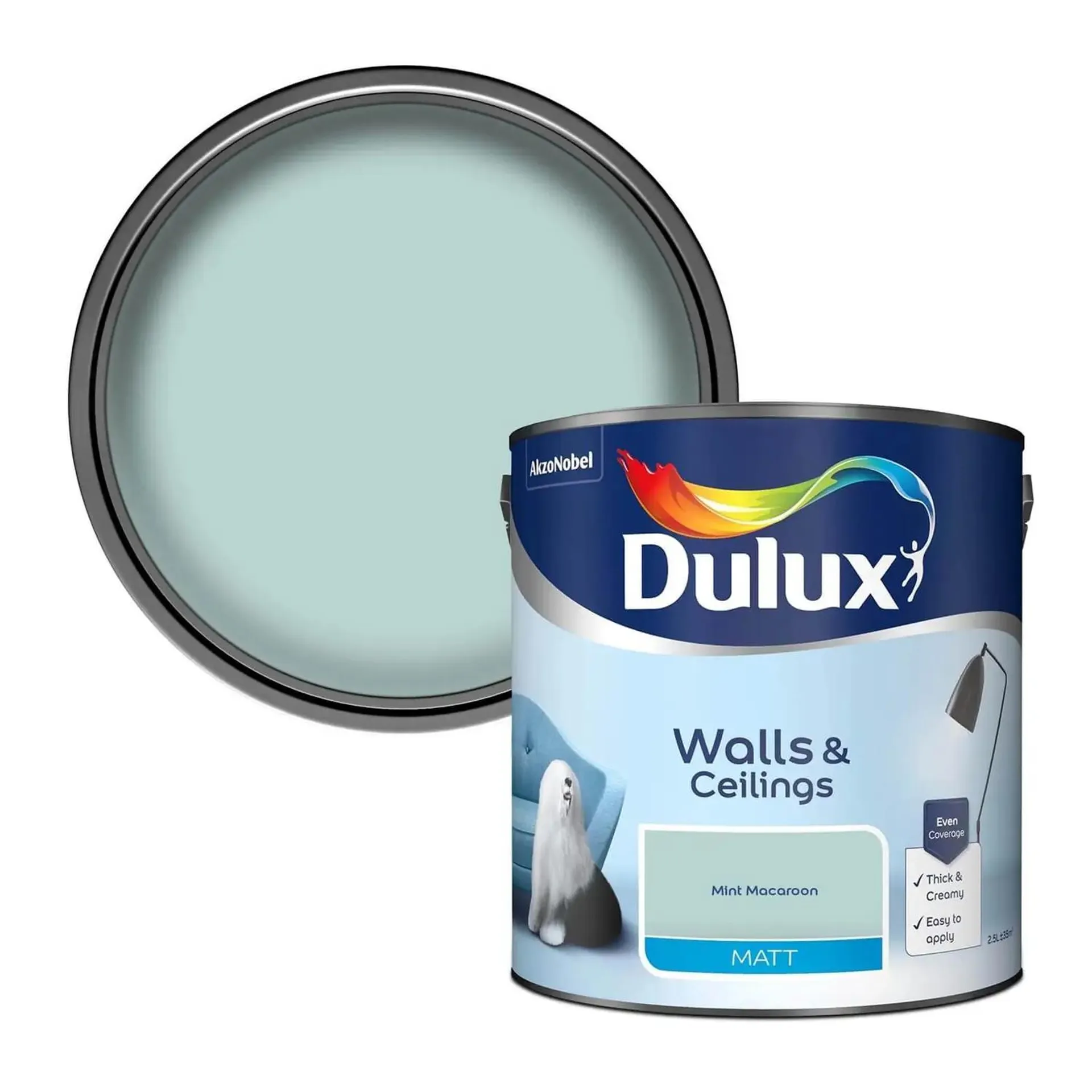 Dulux Mint Macaroon - Matt Emulsion Paint - 2.5L