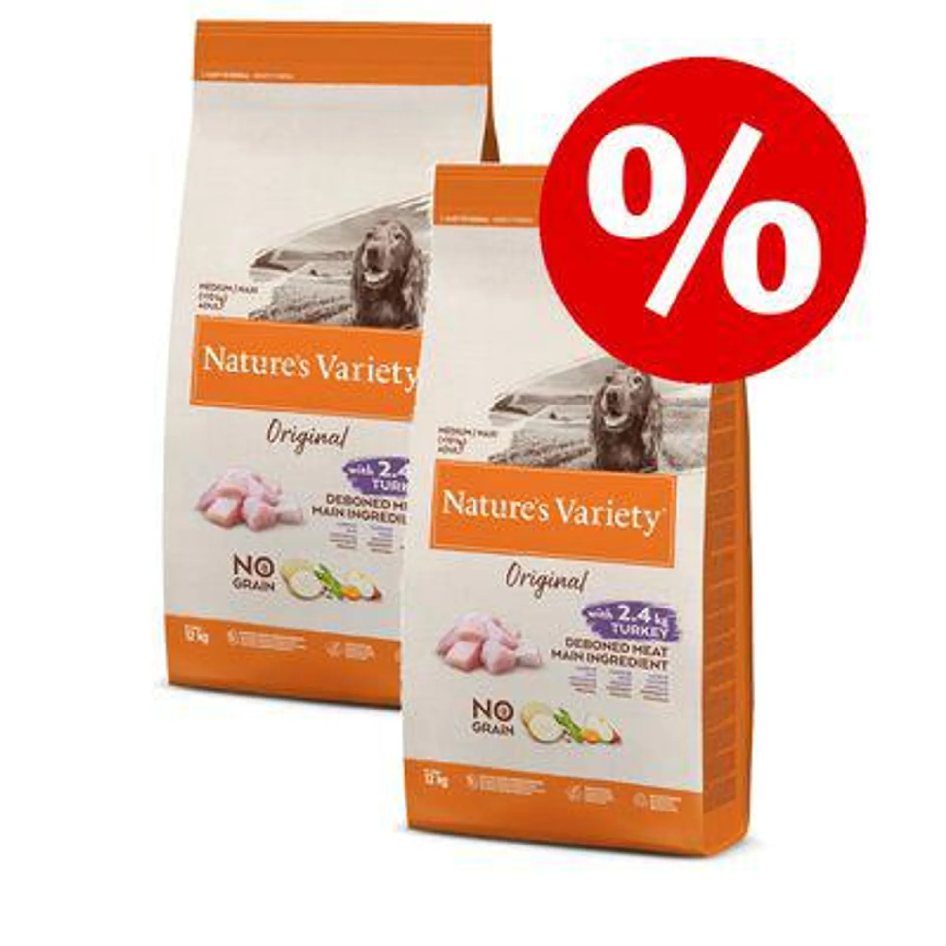 2 x 12kg Nature's Variety Original Dry Dog Food - Special Price! *