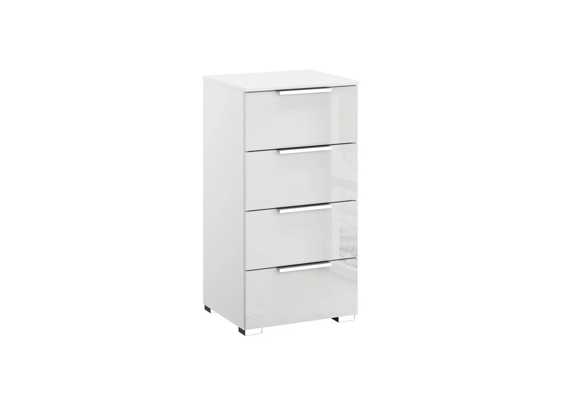 Formes Glass 4 Drawer Narrow Chest