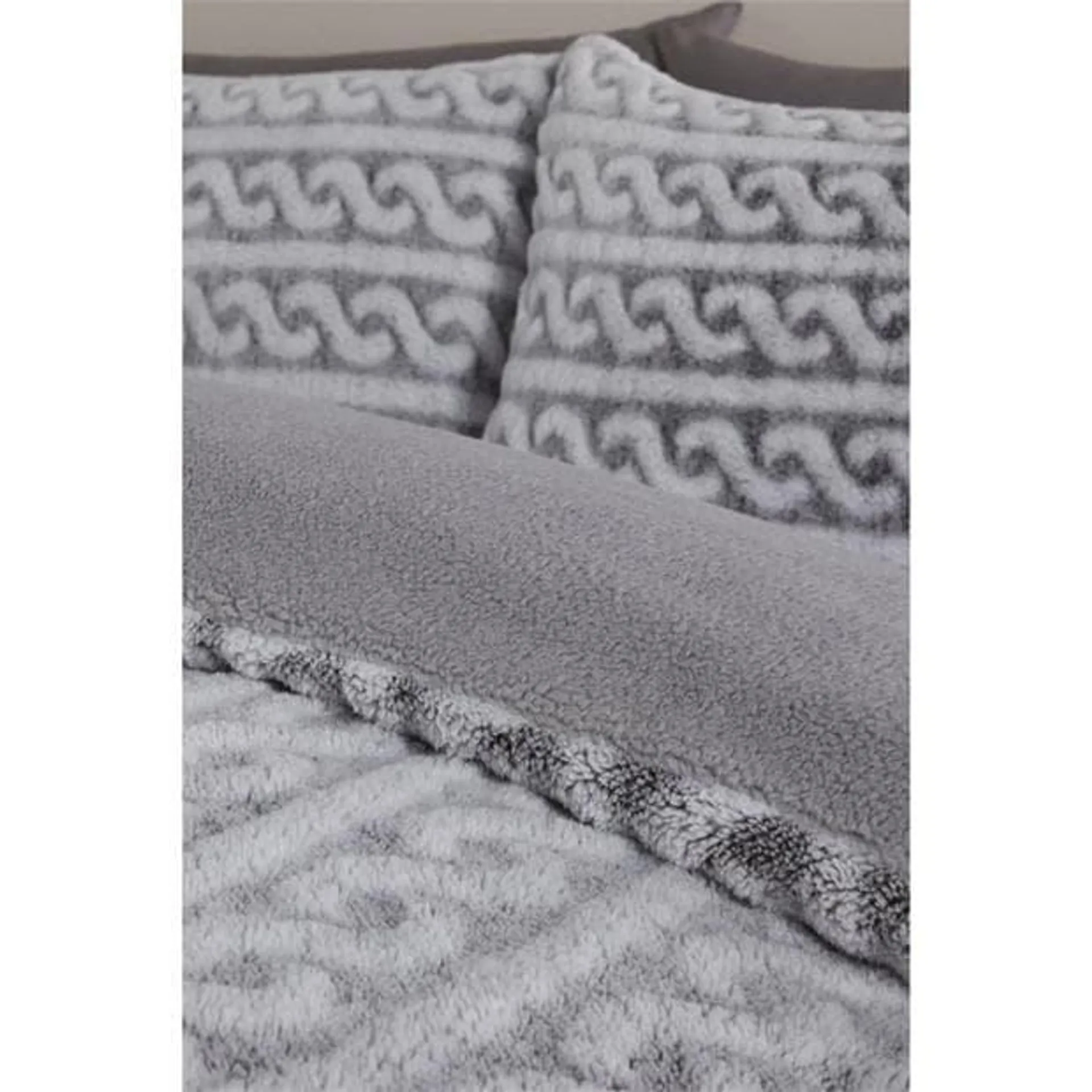 Cable Knit Fleece Duvet Set