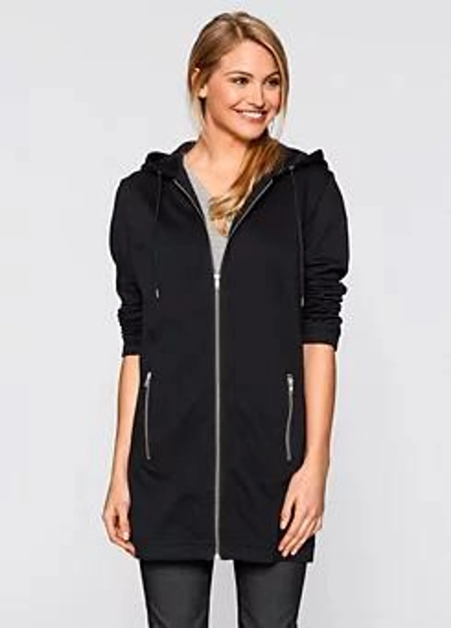 Longline Zip Hoodie