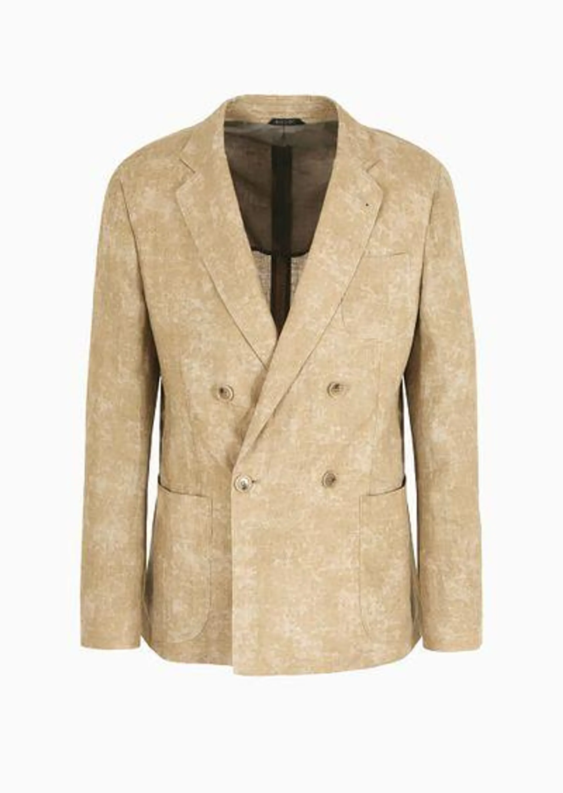 Upton line linen double-breasted jacket