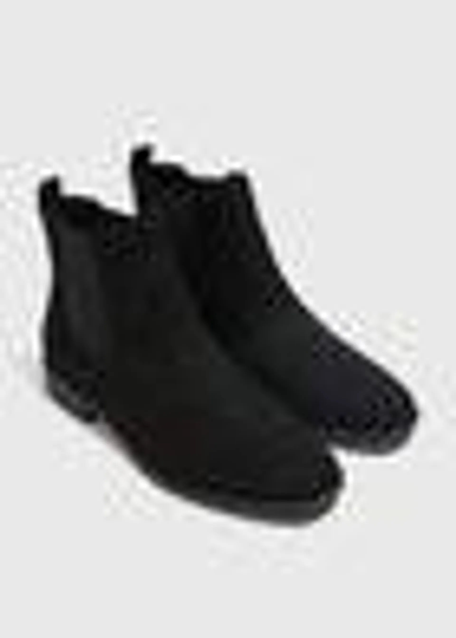 Black Suede Look Chelsea Boots