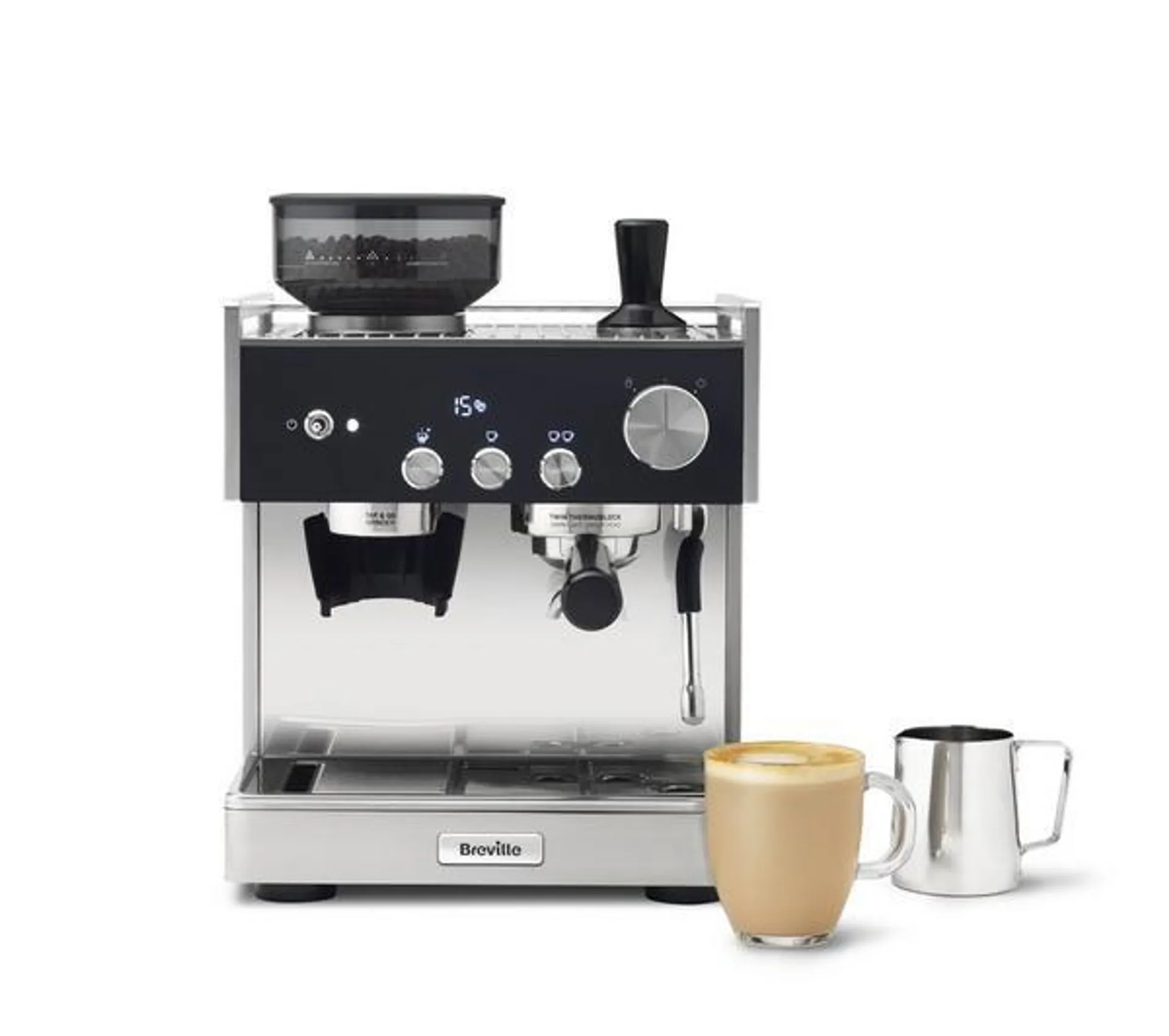 BREVILLE Barista Signature Espresso VCF160 Bean to Cup Coffee Machine - Stainless Steel