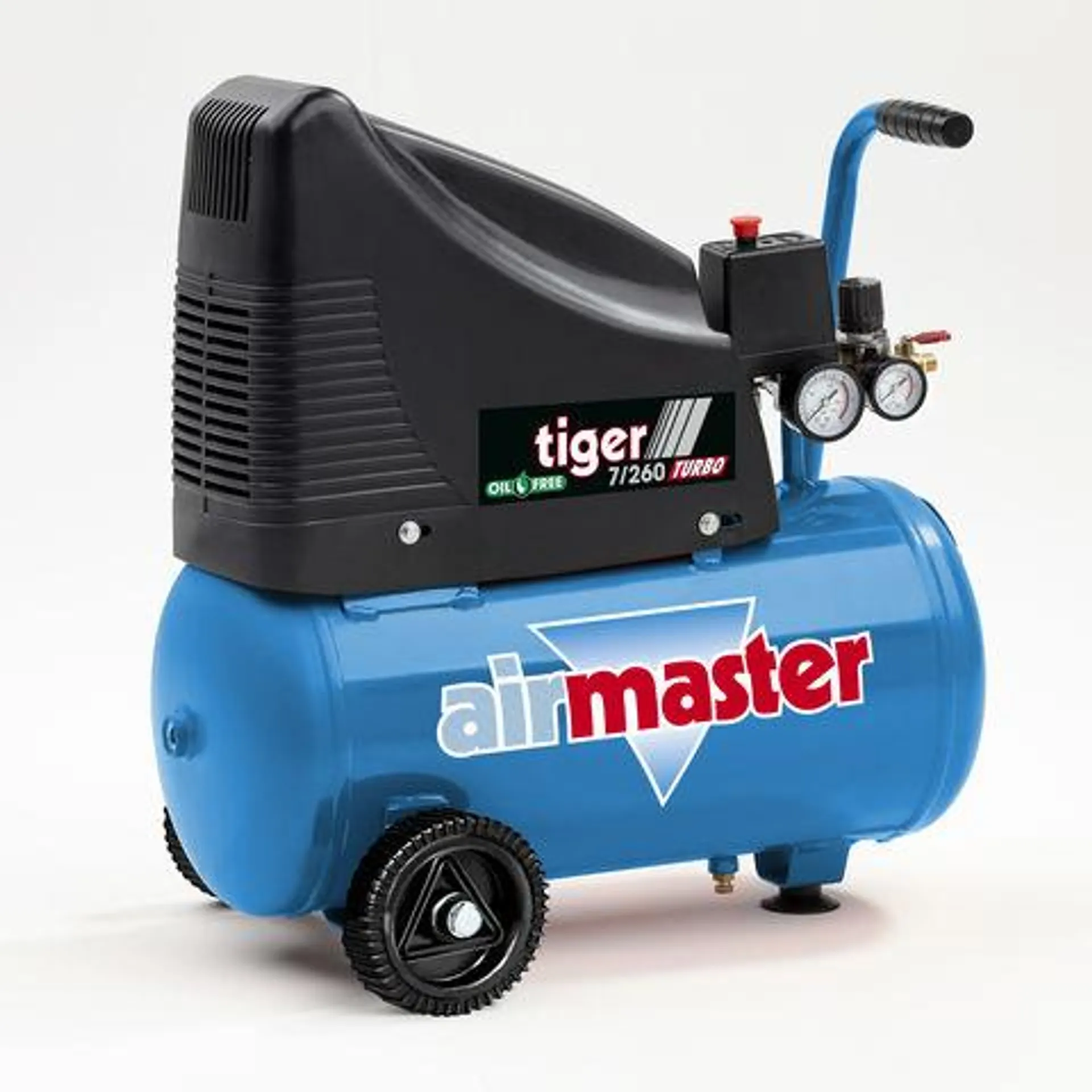 Airmaster Tiger 7/260 7.8cfm 24 Litre 2HP Oil Free Air Compressor