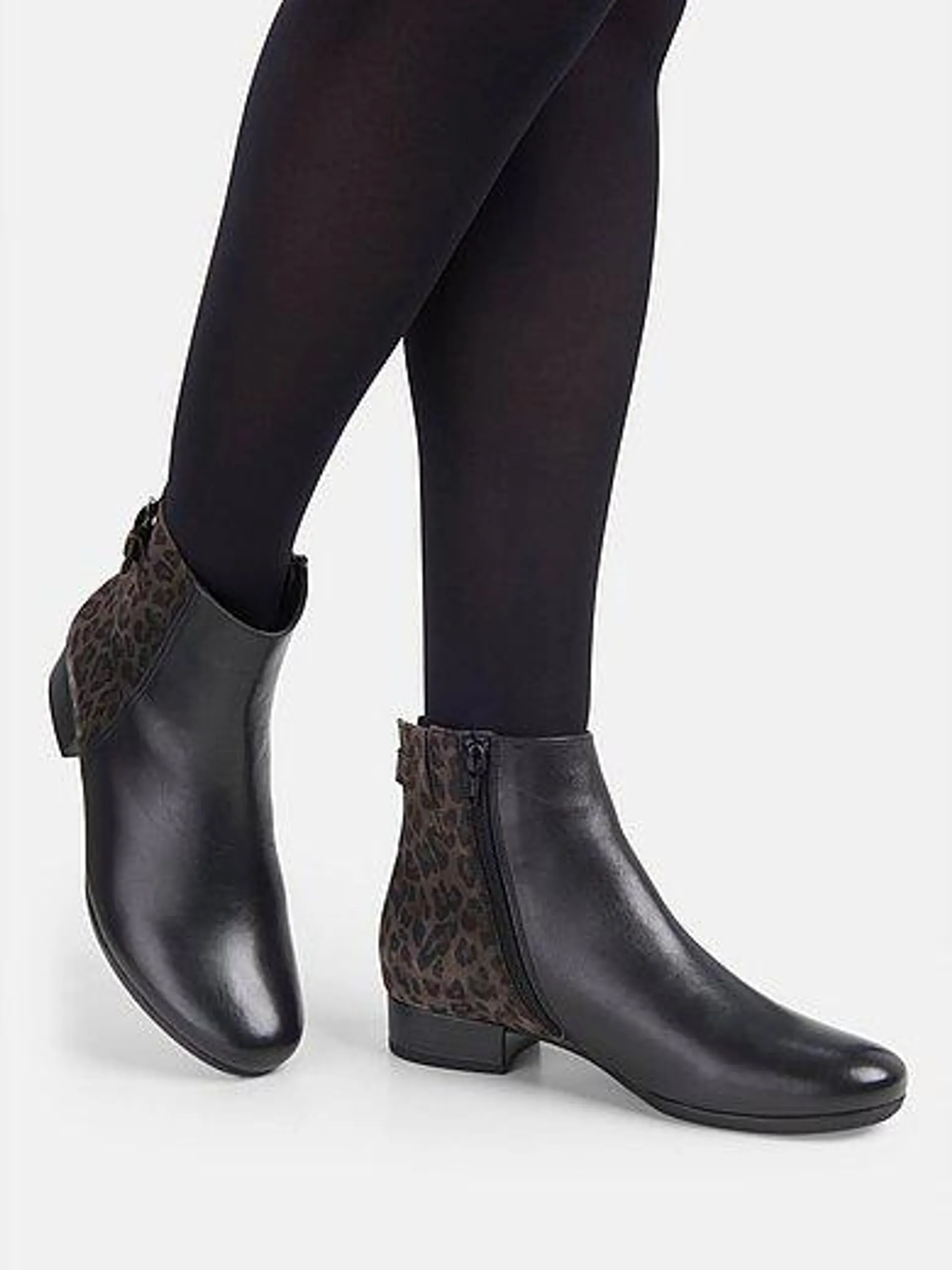 Ankle boots with metal buckle
