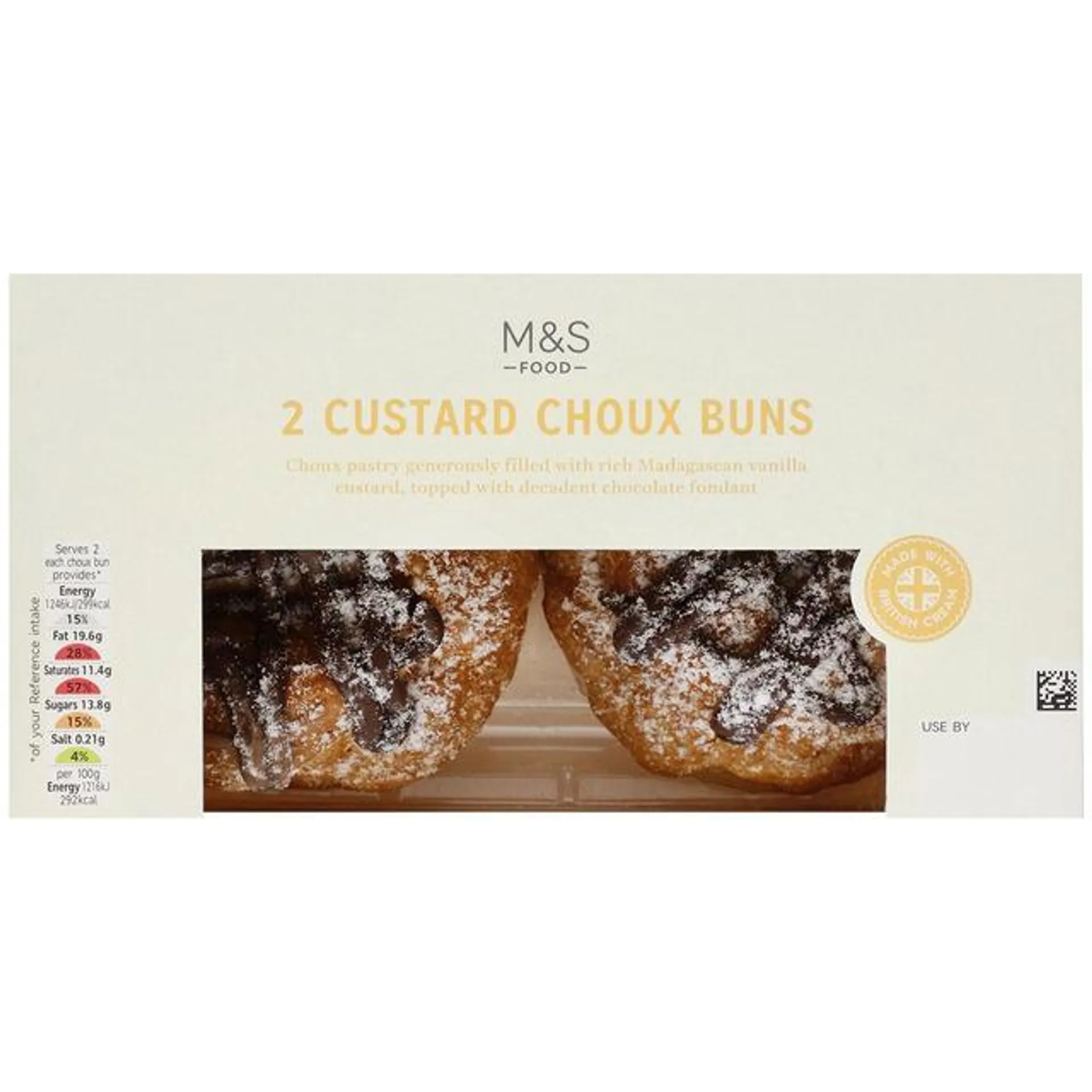 M&S Custard Choux Buns 2 per pack