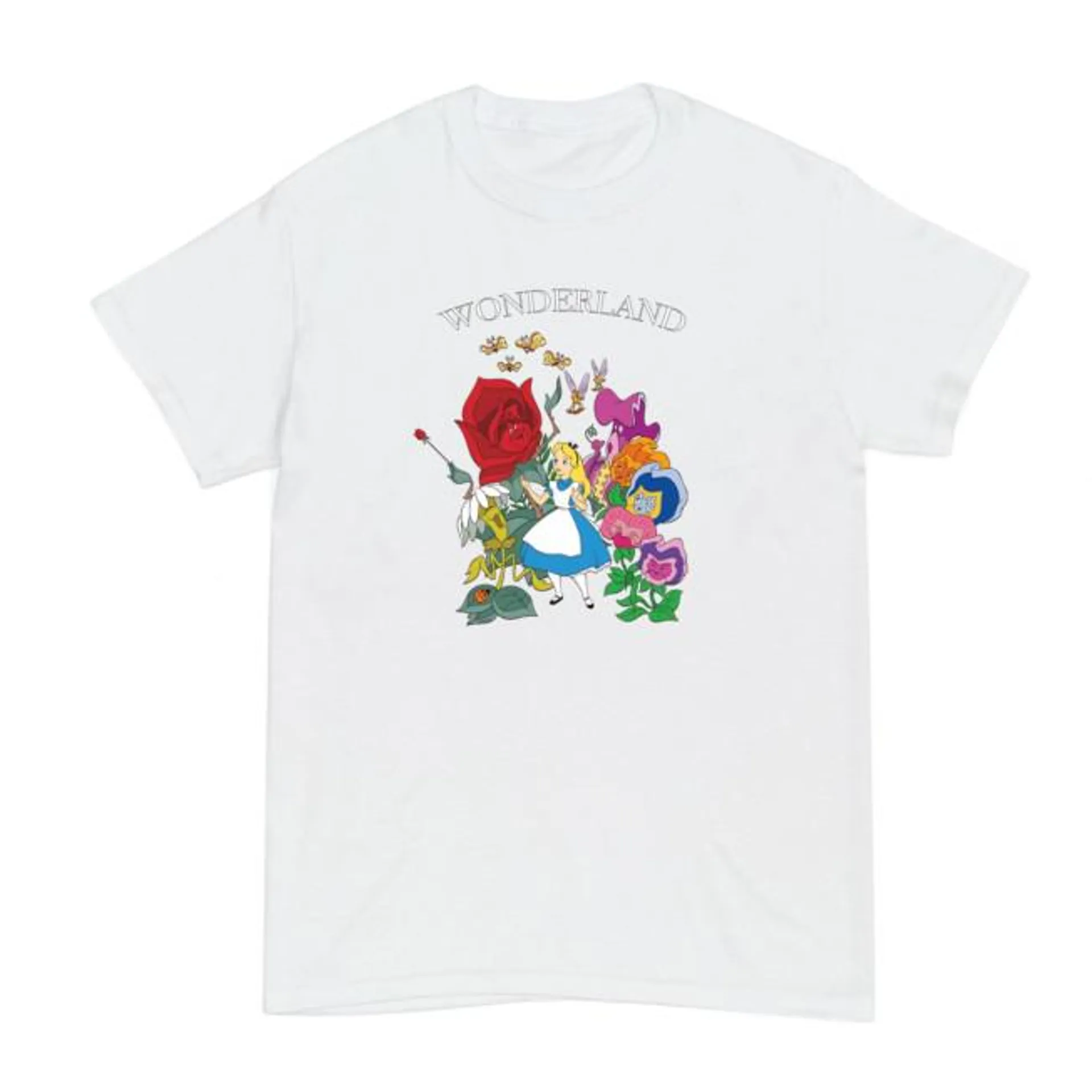 Alice in Wonderland Flowers Customisable T-Shirt For Adults