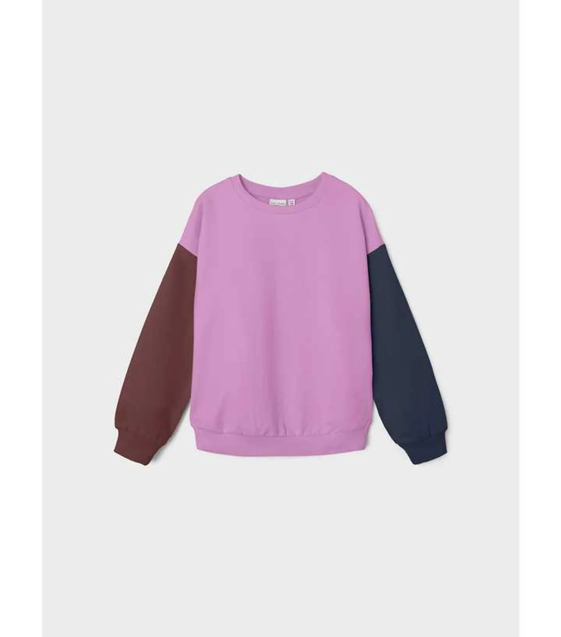 Name It Purple Contrast Cotton Sweatshirt