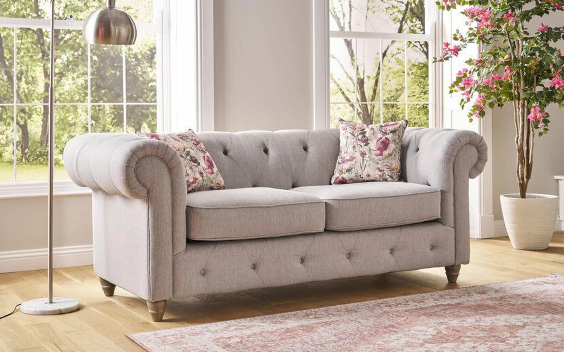 Abbey Fabric 3 Seater Sofa