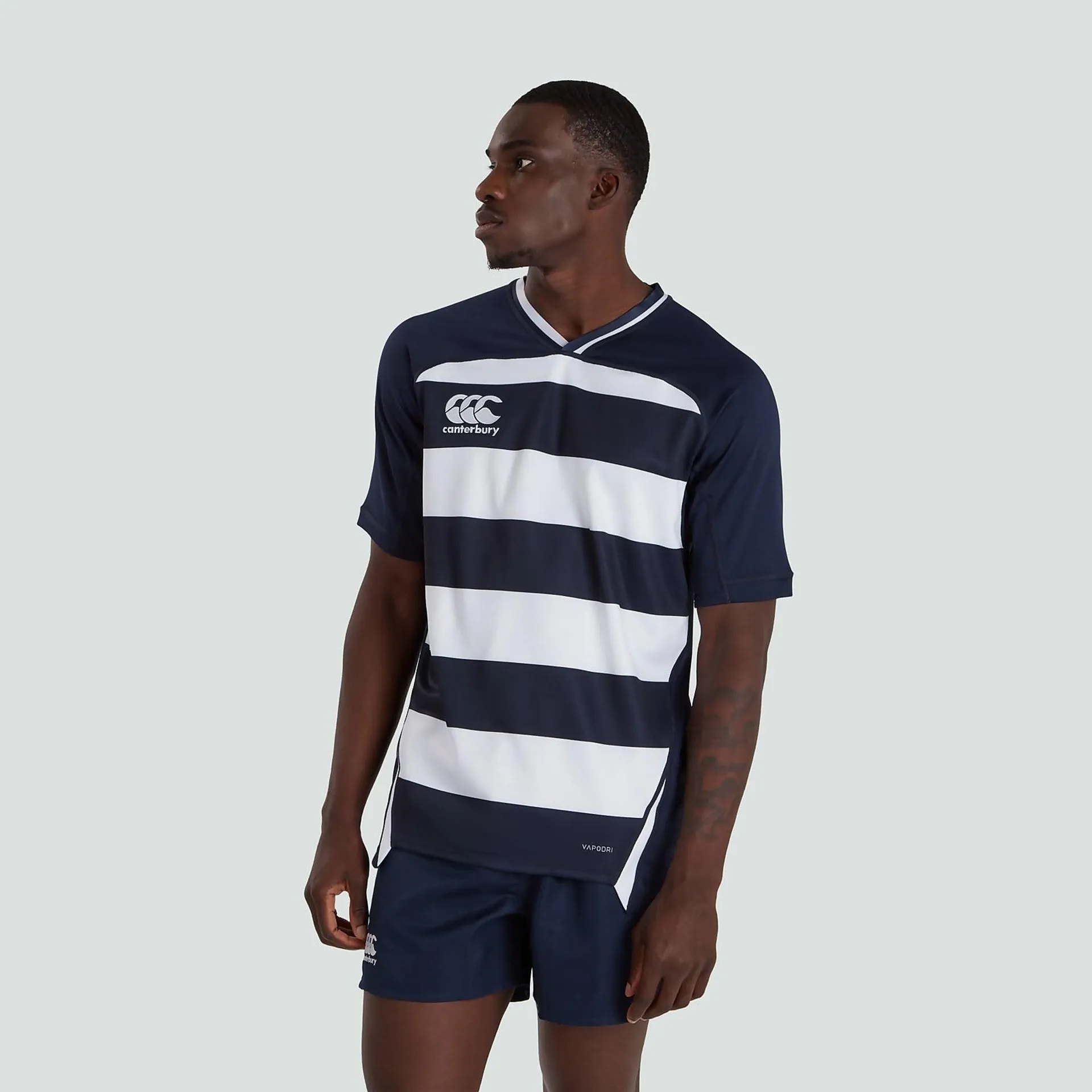 MENS VAPODRI EVADER HOOPED JERSEY NAVY