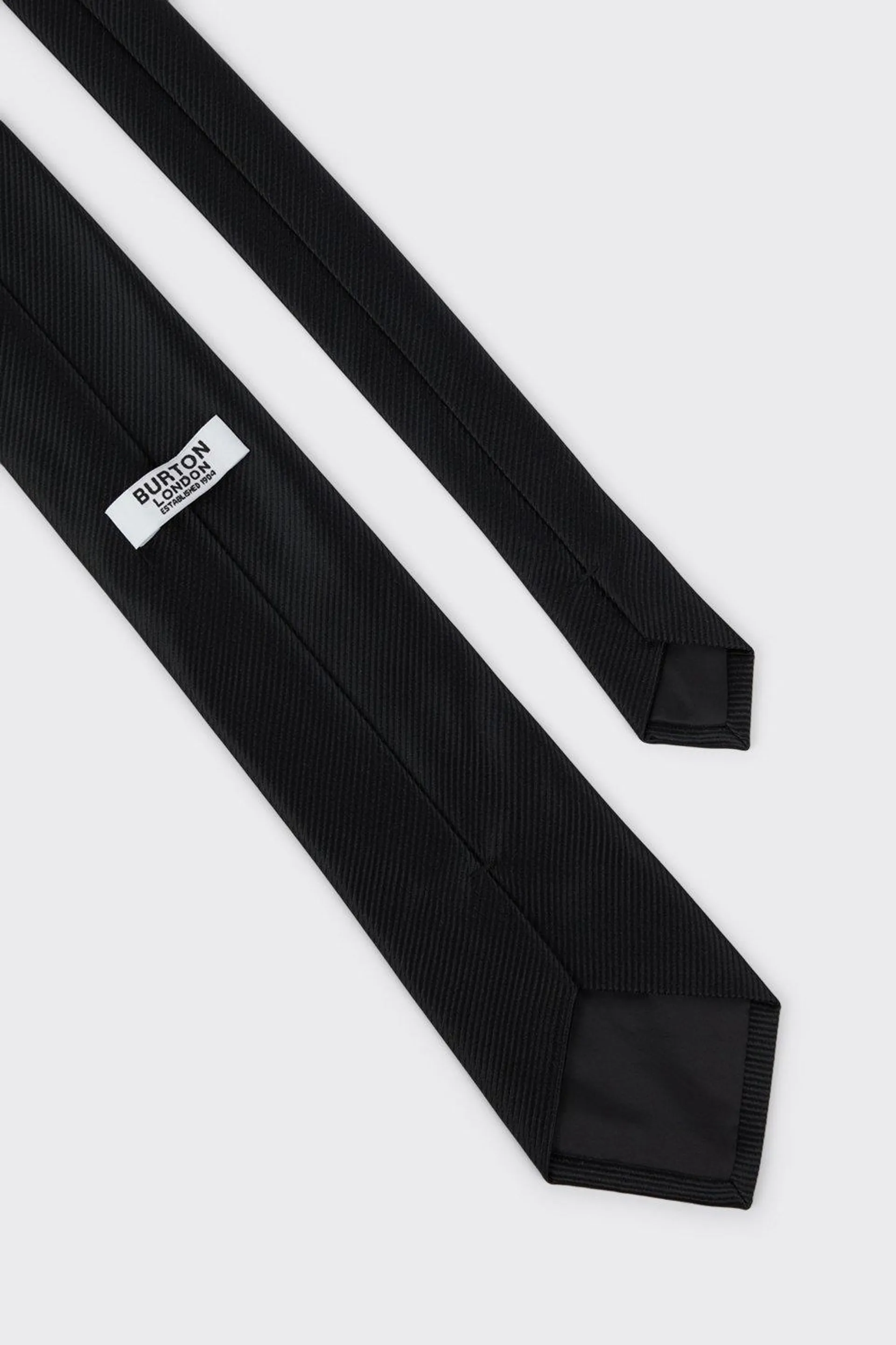Regular Black Twill Tie
